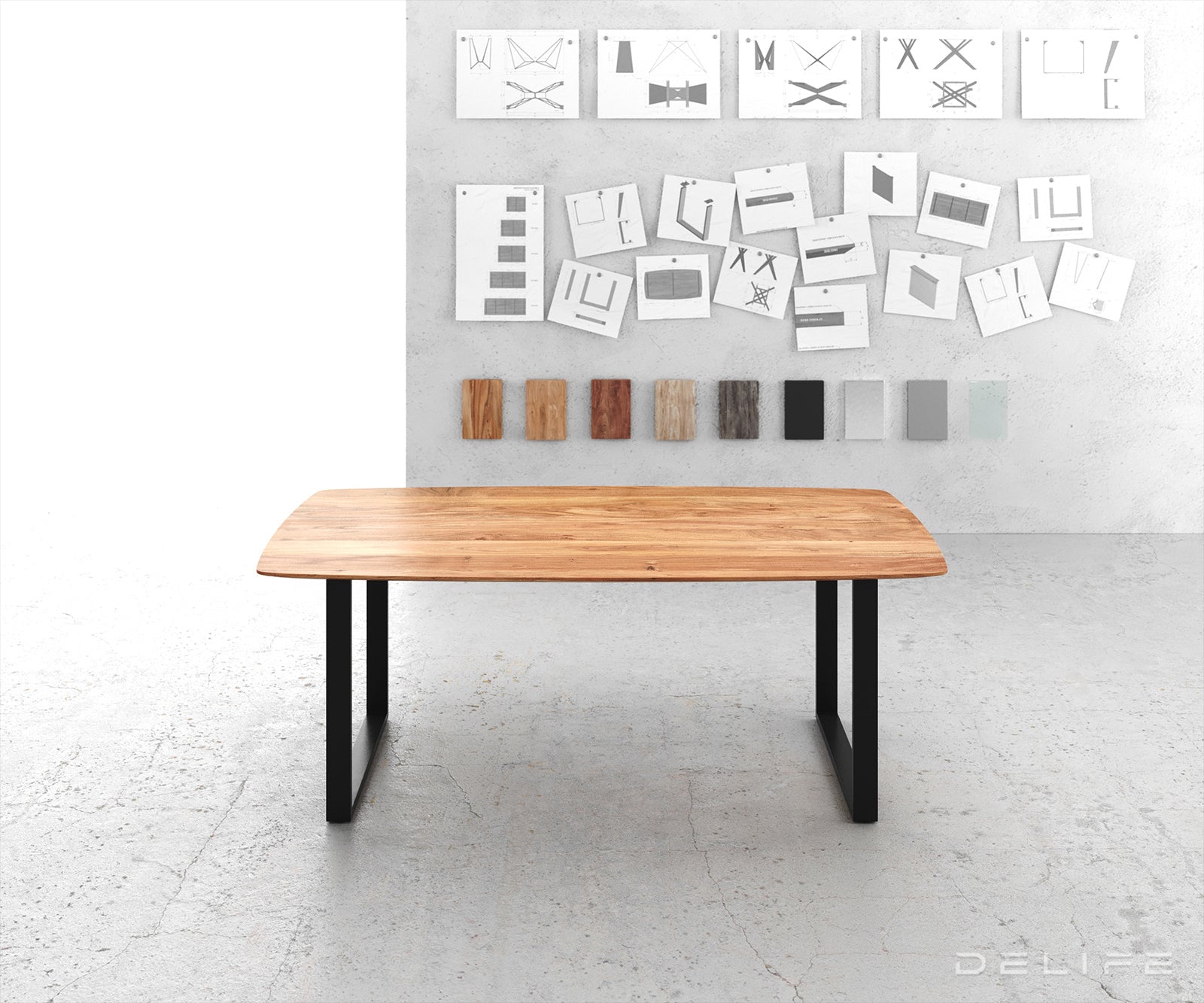 Jedilna miza Edge Bott, Material: Akacija