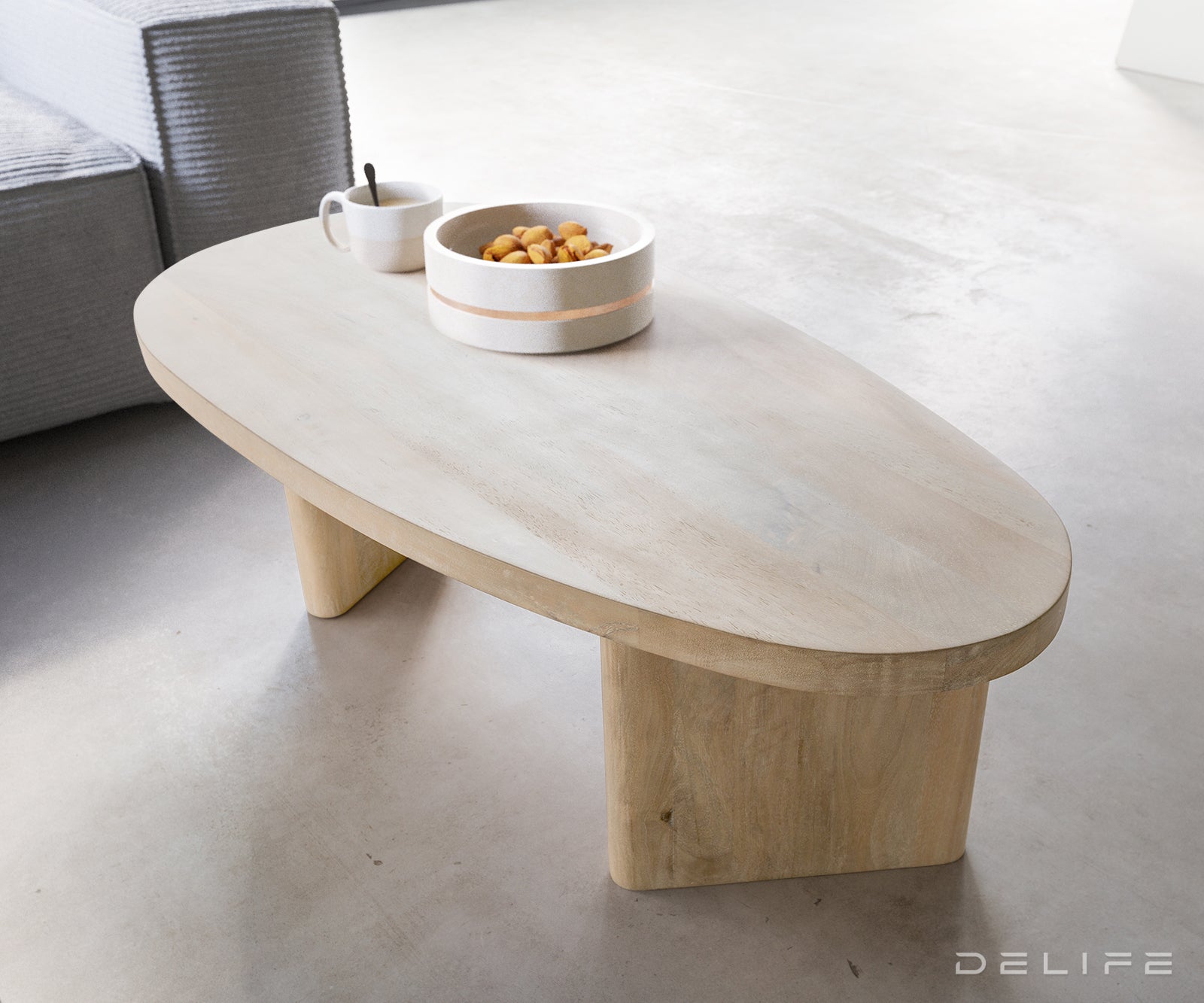 Klubska mizica Wido 110x50x35cm, Material: Mango