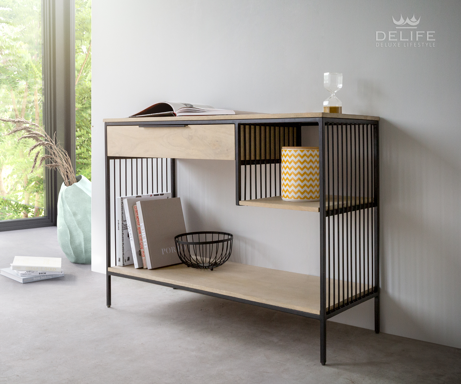 Konzolna mizica Liborio, 110x40, Material: Mango