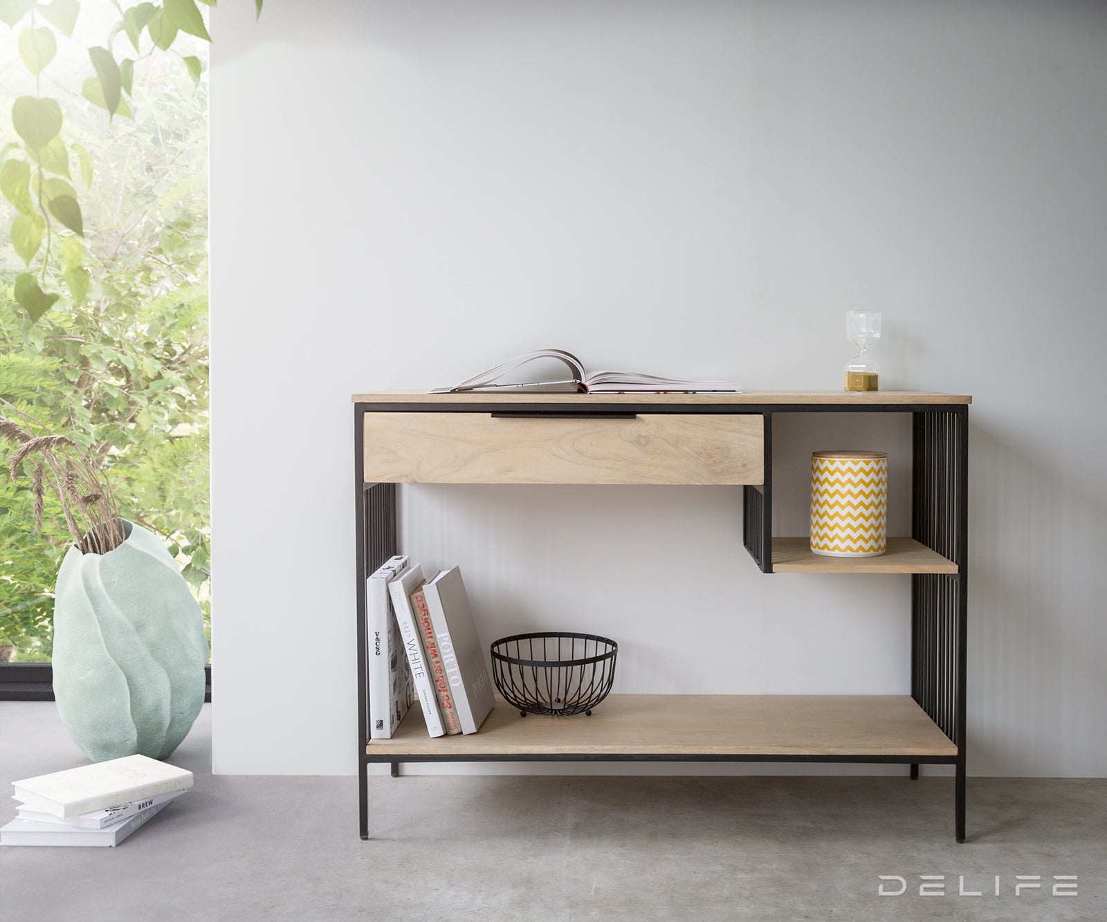 Konzolna mizica Liborio, 110x40, Material: Mango