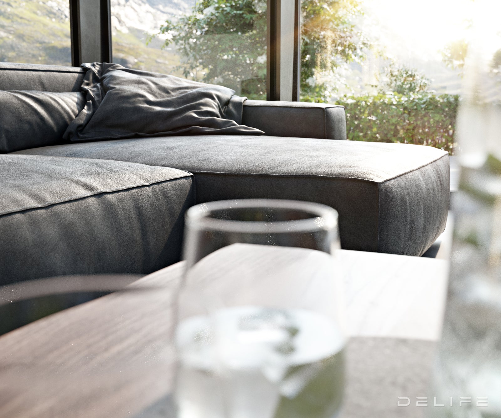 Kotna sedežna garnitura Sirpio XL 266x173cm, Material: Umetno usnje