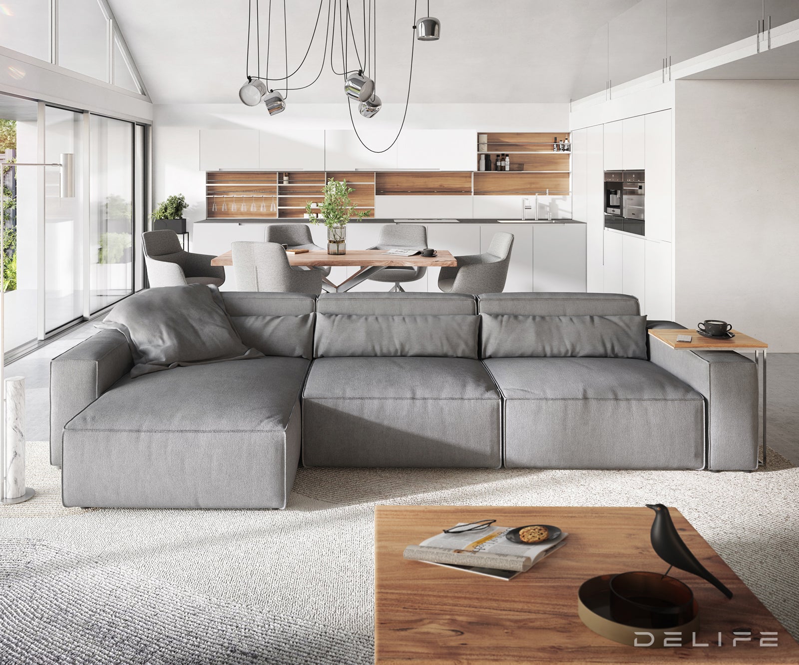 Kotna sedežna garnitura Sirpio XL 266x173cm, Material: Mikrofibra