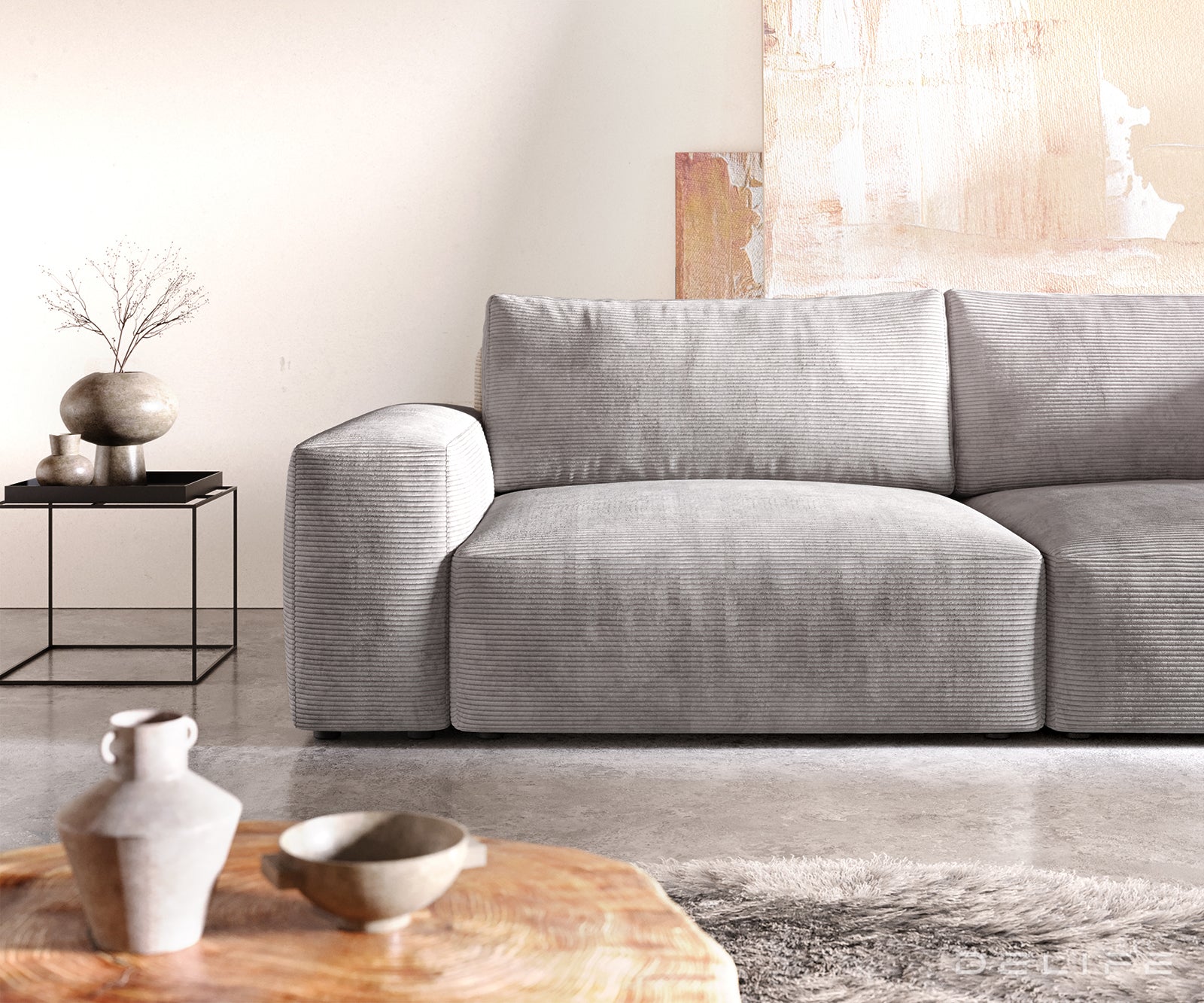 Kavč Lanzo XL 273x125cm, Material: Rebrasta tkanina