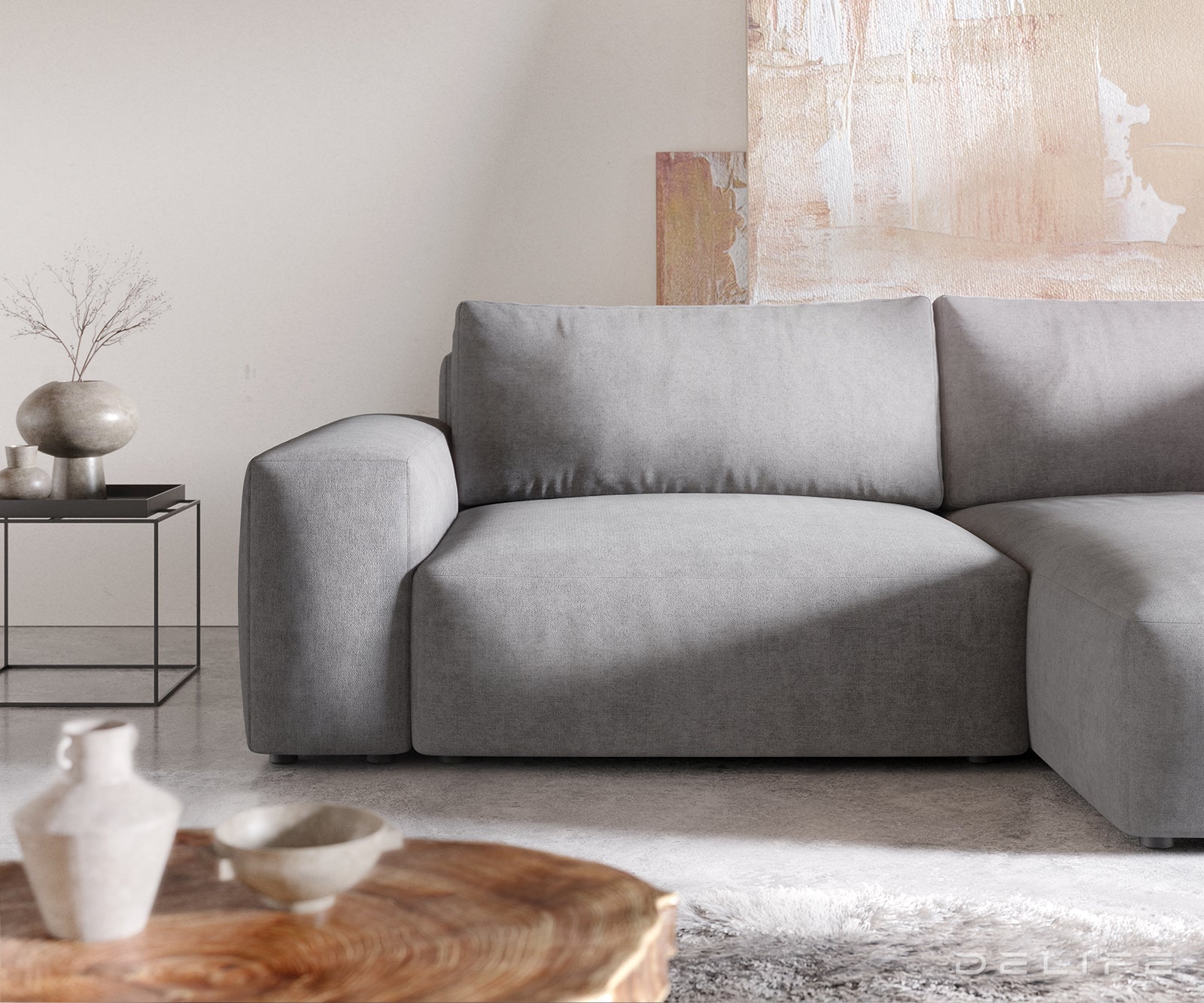 Kotna garnitura Lanzo XL 274x175x69cm, Material: Mikrofibra