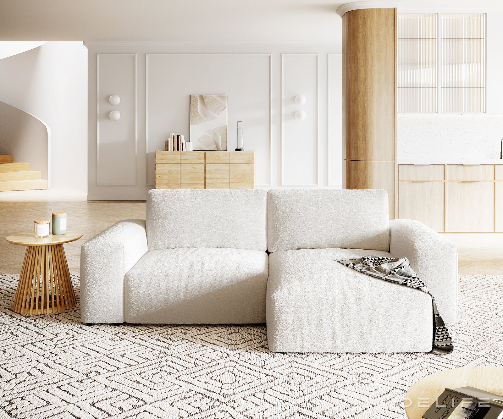 Kotna garnitura Lanzo XL 274x175cm, Material: Bukle