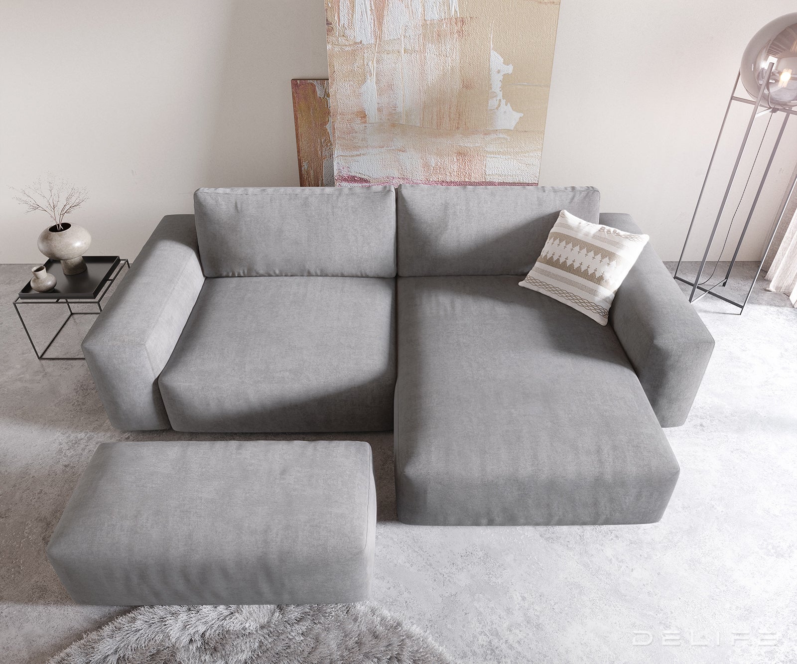 Kotna garnitura Lanzo XL 274x175x69cm, Material: Mikrofibra