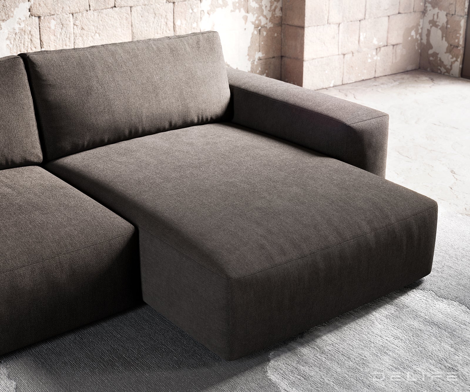 Kotna garnitura Lanzo XL 274x175x69cm, Material: Mikrofibra