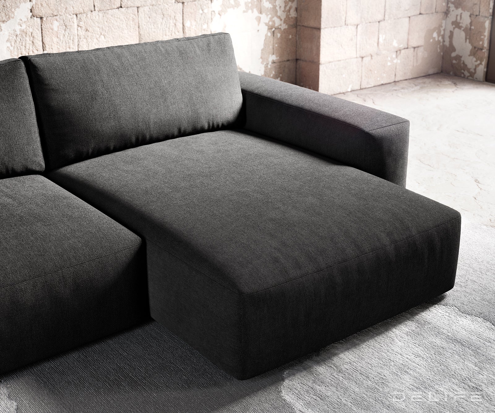 Kotna garnitura Lanzo XL 274x175x69cm, Material: Mikrofibra