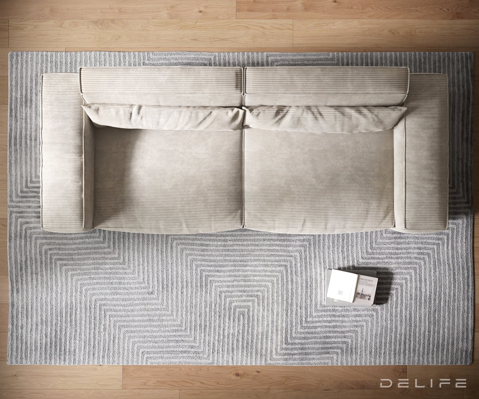 Kavč Sirpio XL 270x130cm, Material: Rebrasta tkanina