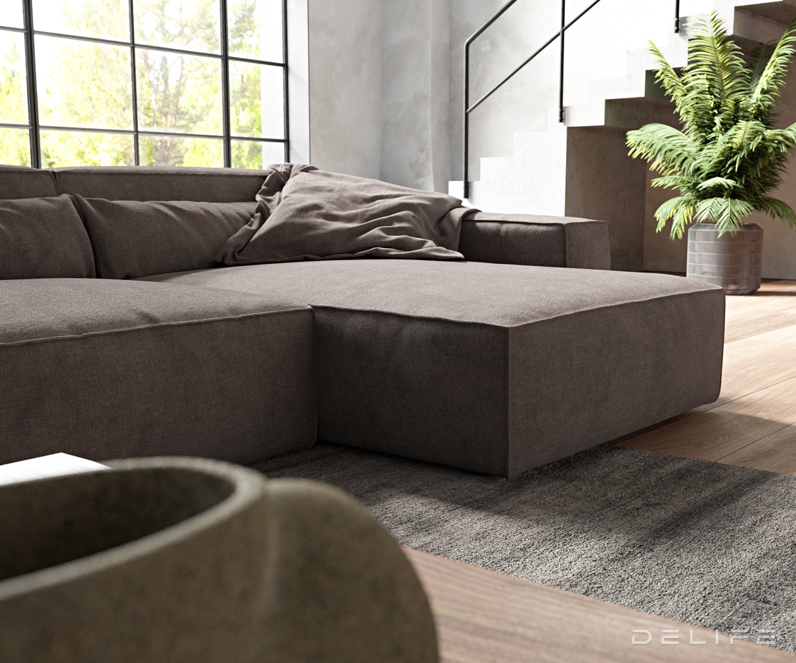 Kotna sedežna garnitura Sirpio XL 370x173cm, Material: Mikrofibra