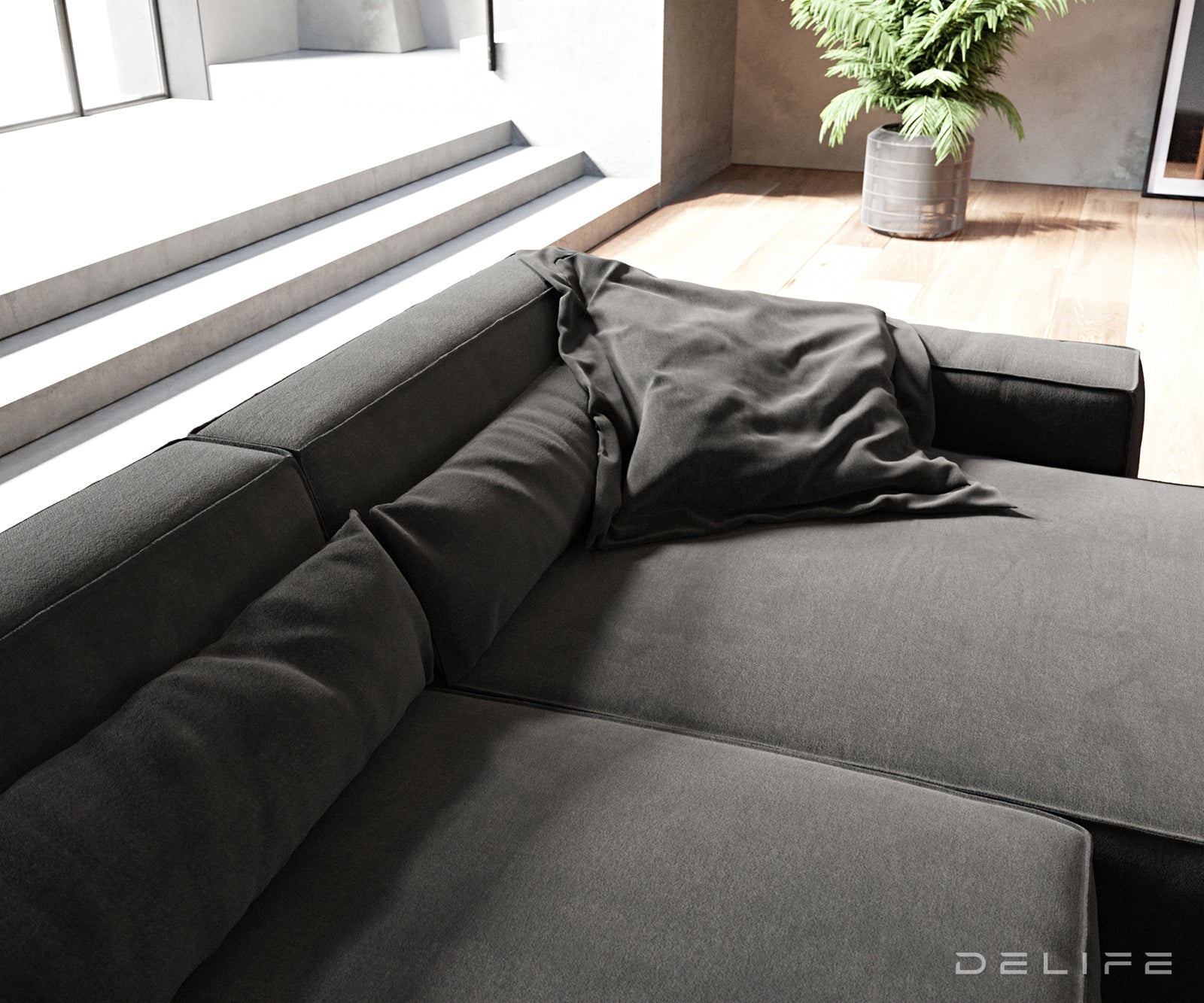 Kotna sedežna garnitura Sirpio XL 370x173cm, Material: Mikrofibra