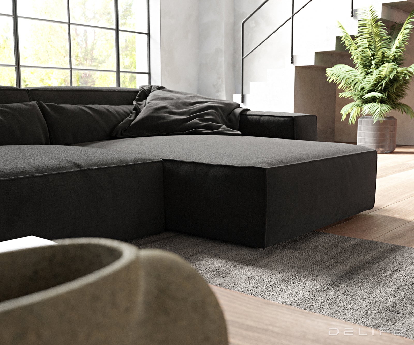 Kotna sedežna garnitura Sirpio XL 370x173cm, Material: Mikrofibra