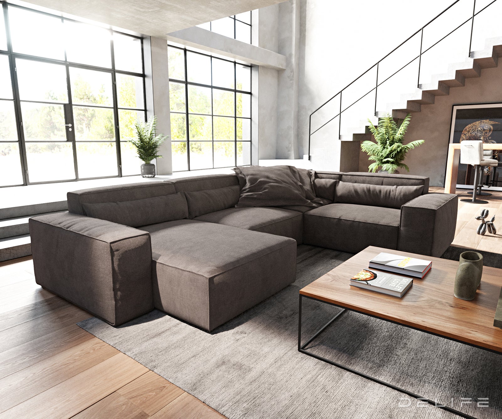 Velika kotna sedežna garnitura Sirpio L 330x230cm, Material: Mikrofibra