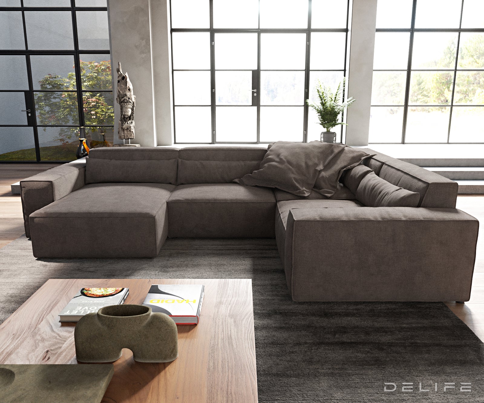 Velika kotna sedežna garnitura Sirpio L 330x230cm, Material: Mikrofibra