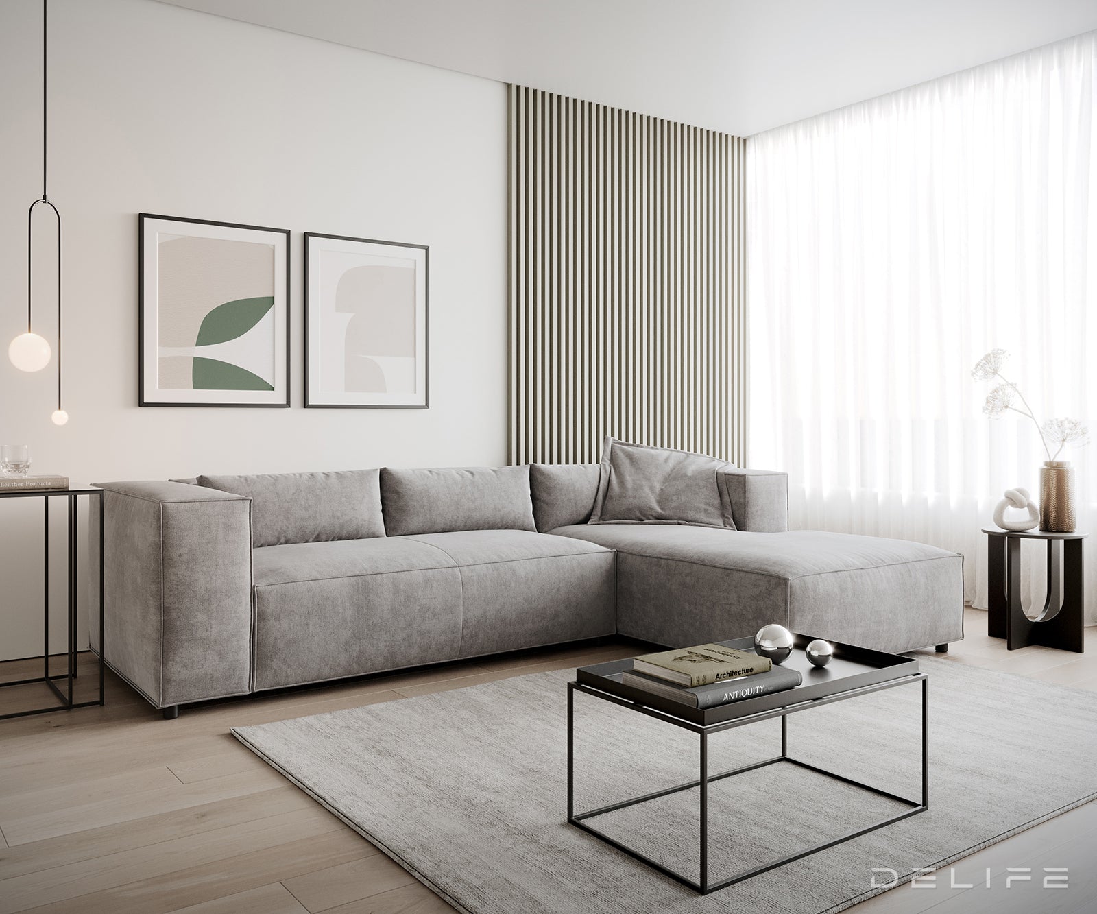 Kotna sedežna garnitura Brom 260x174cm, Material: Mikrofibra