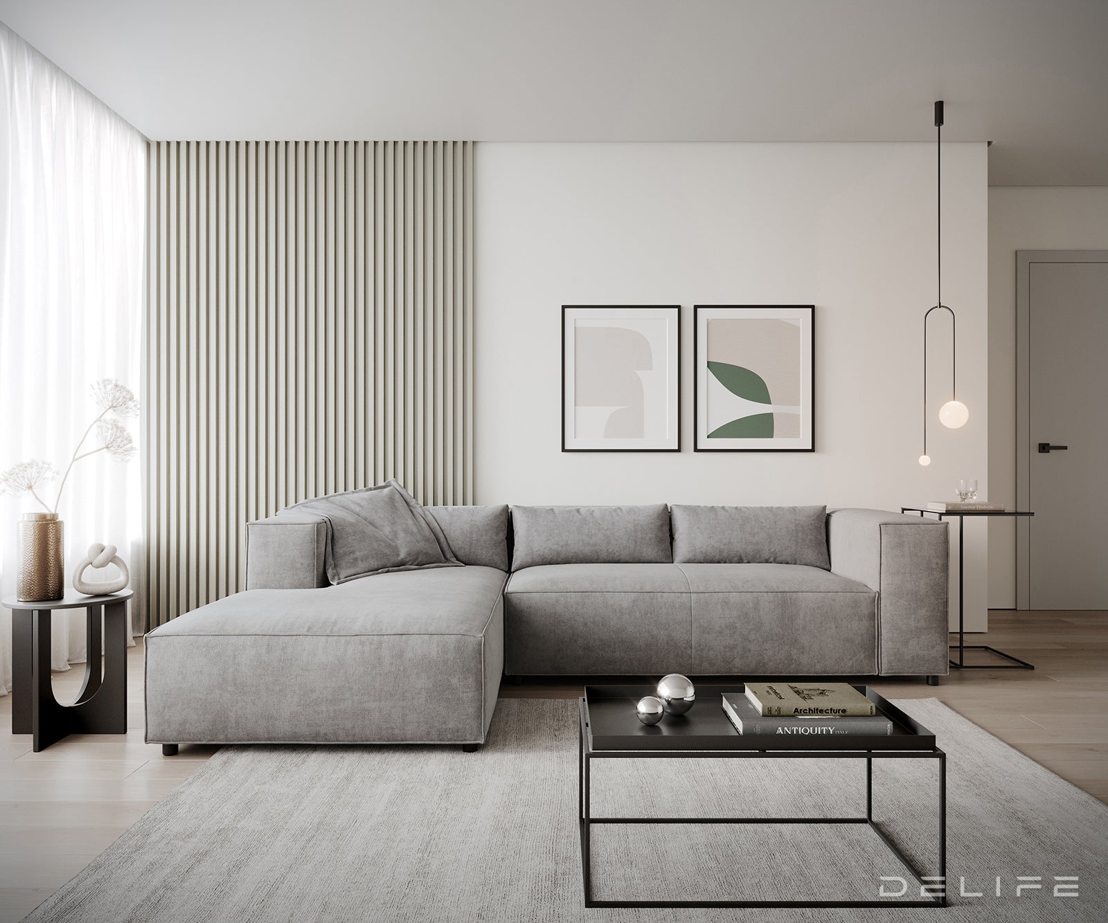 Kotna sedežna garnitura Brom 260x174cm, Material: Mikrofibra