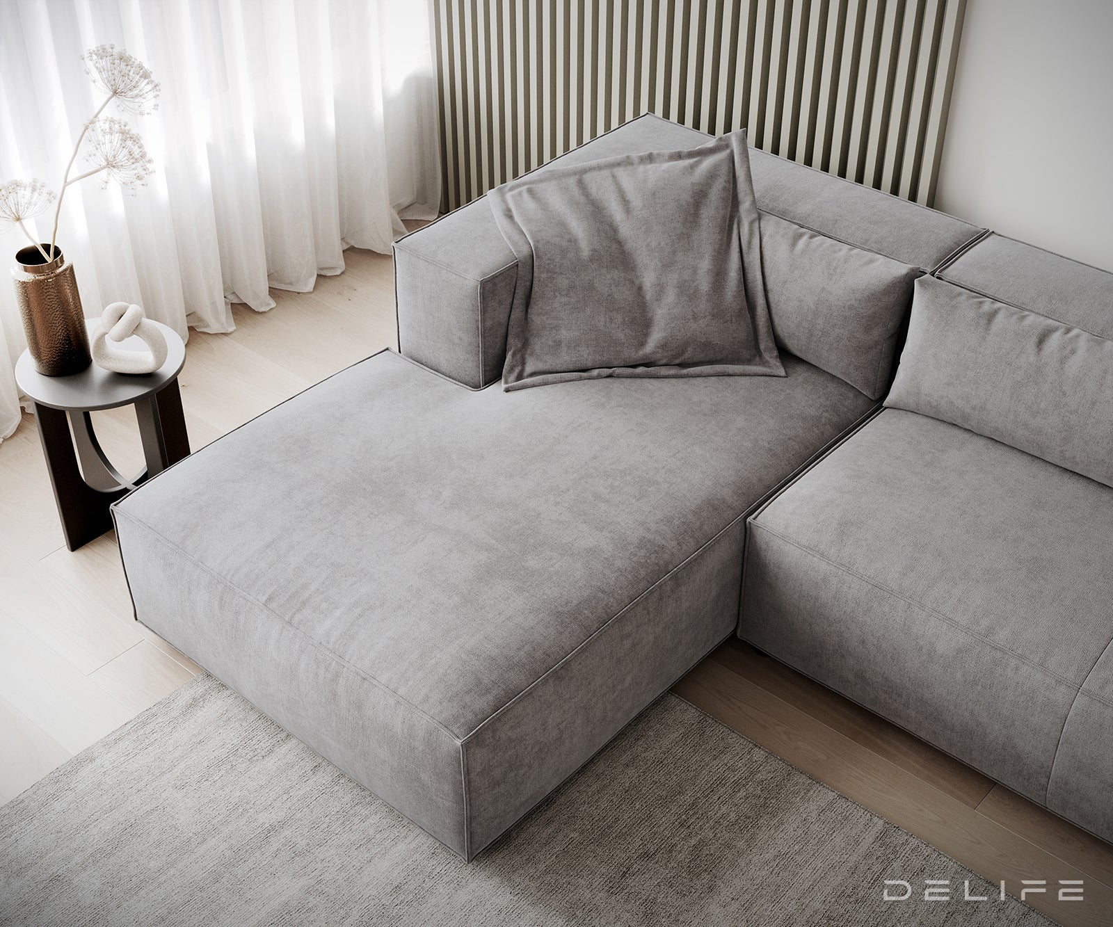 Kotna sedežna garnitura Brom 260x174cm, Material: Mikrofibra