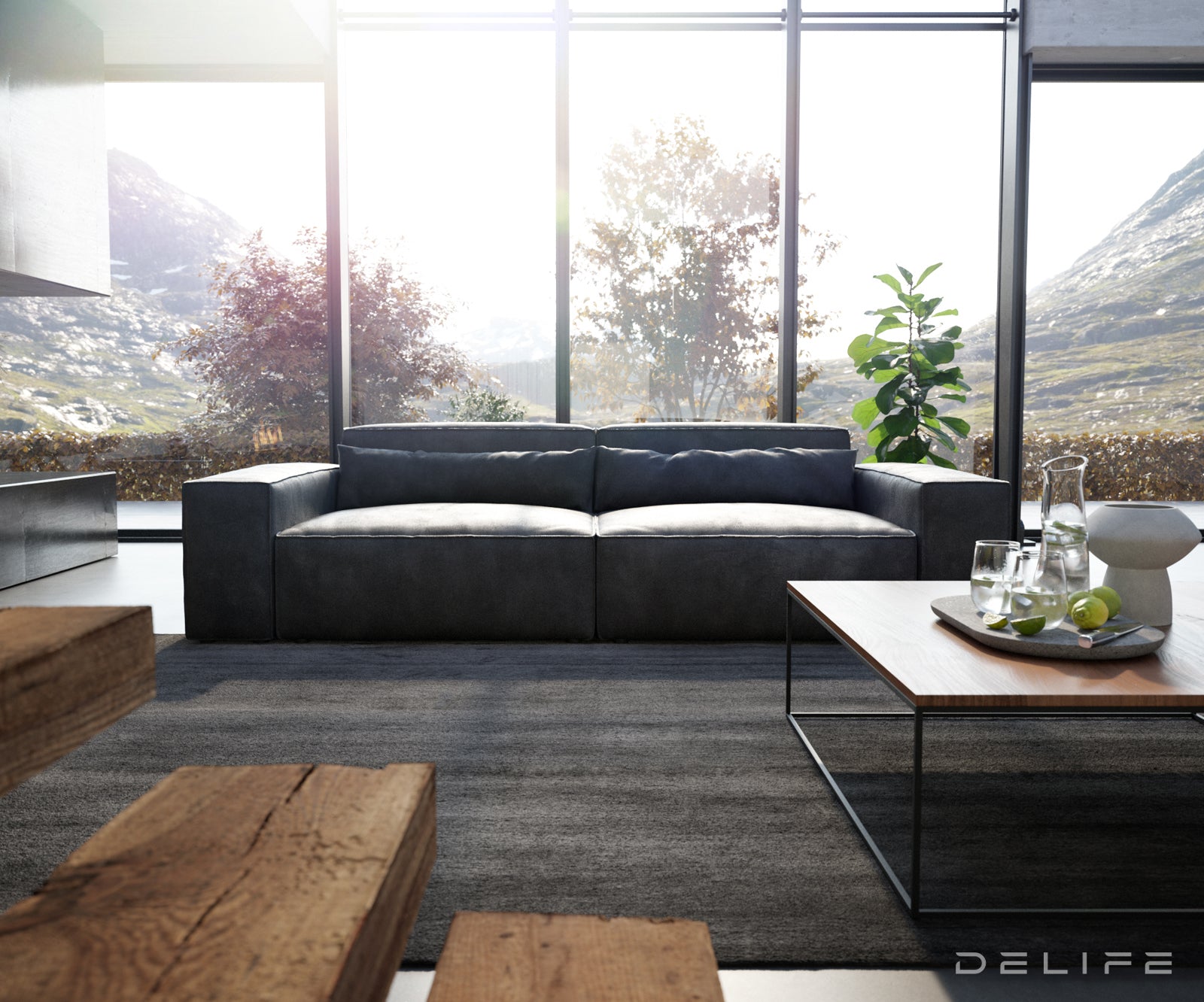 Kavč Sirpio XL 266x125cm, Material: Umetno usnje