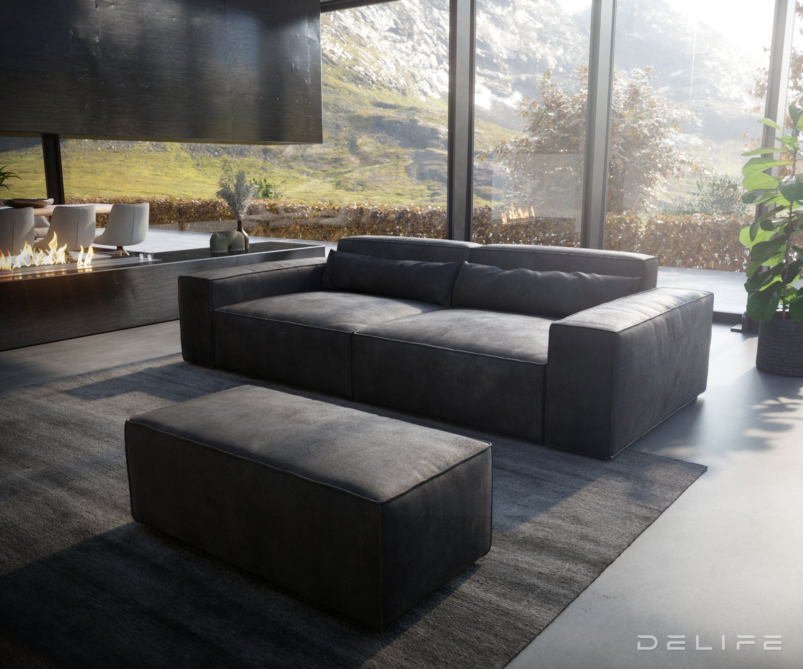 Kavč Sirpio XL 266x125cm, Material: Umetno usnje