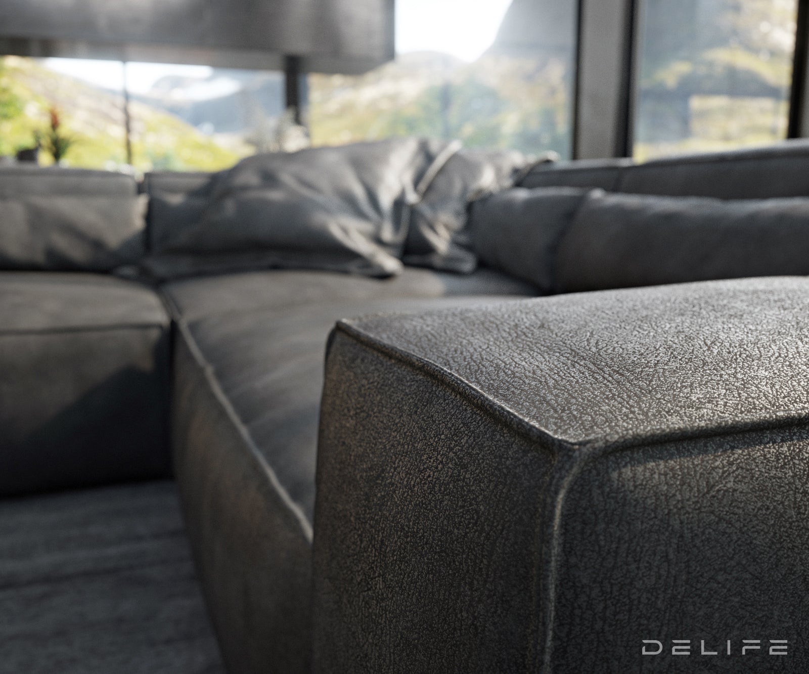 Velika kotna sedežna garnitura Sirpio XL 360x258cm, Material: Umetno usnje