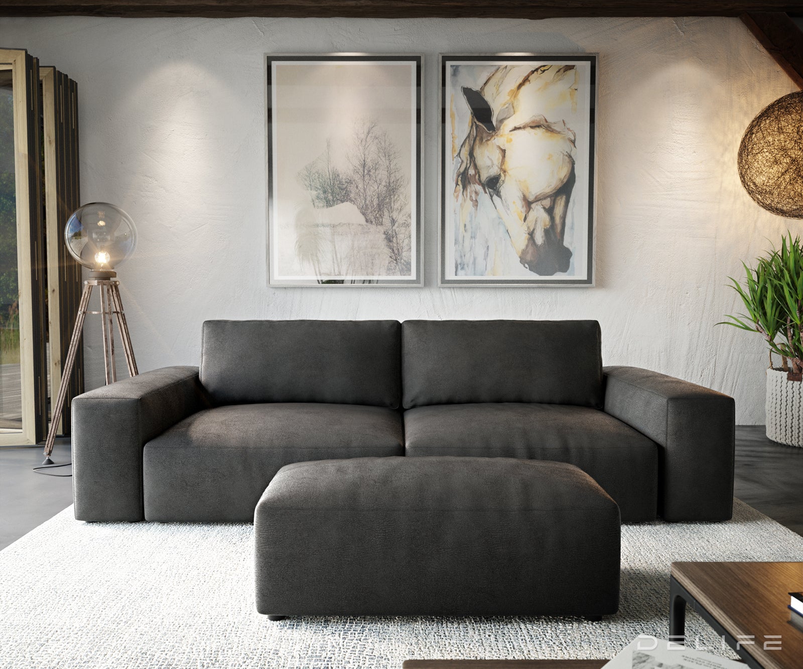 Kavč Lanzo XL 273x125cm, Material: Umetno usnje