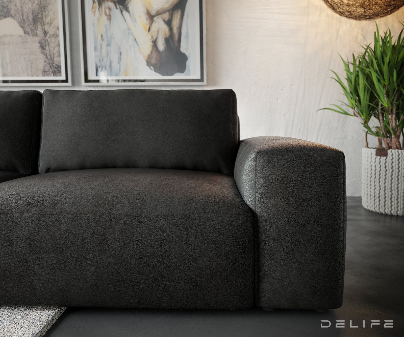 Kavč Lanzo XL 273x125cm, Material: Umetno usnje