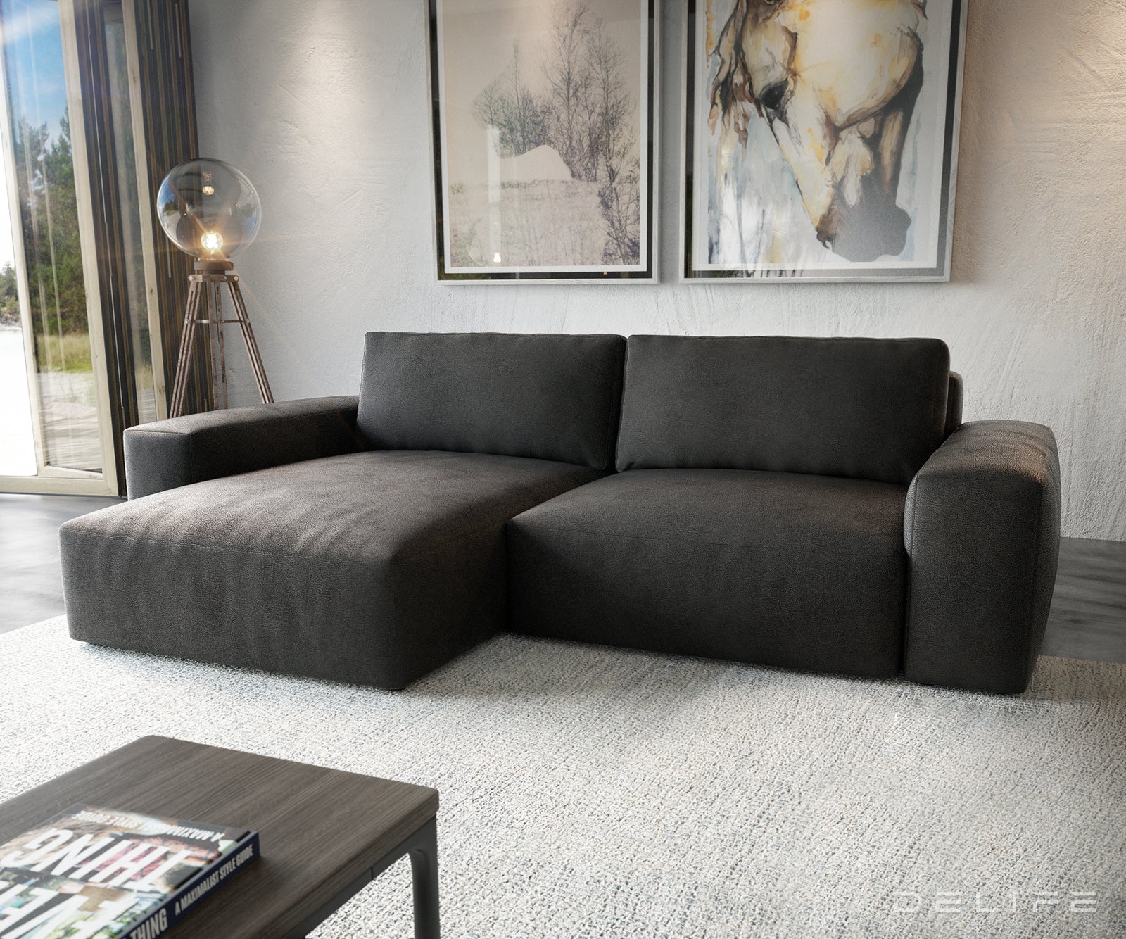 Kotna garnitura Lanzo XL, Material: Umetno usnje