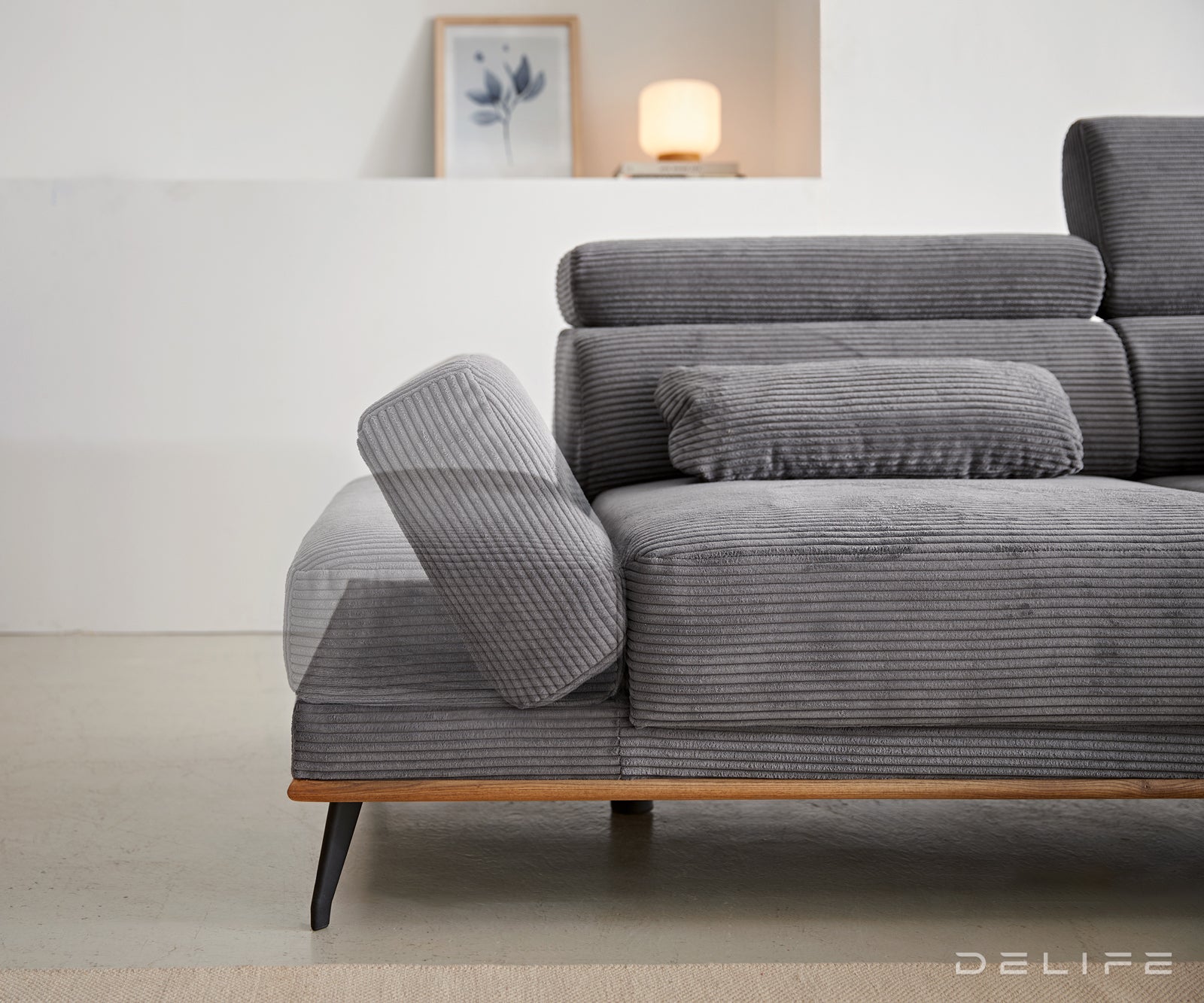 Kotna garnitura Evelio 320x201cm, Material: Rebrasta tkanina