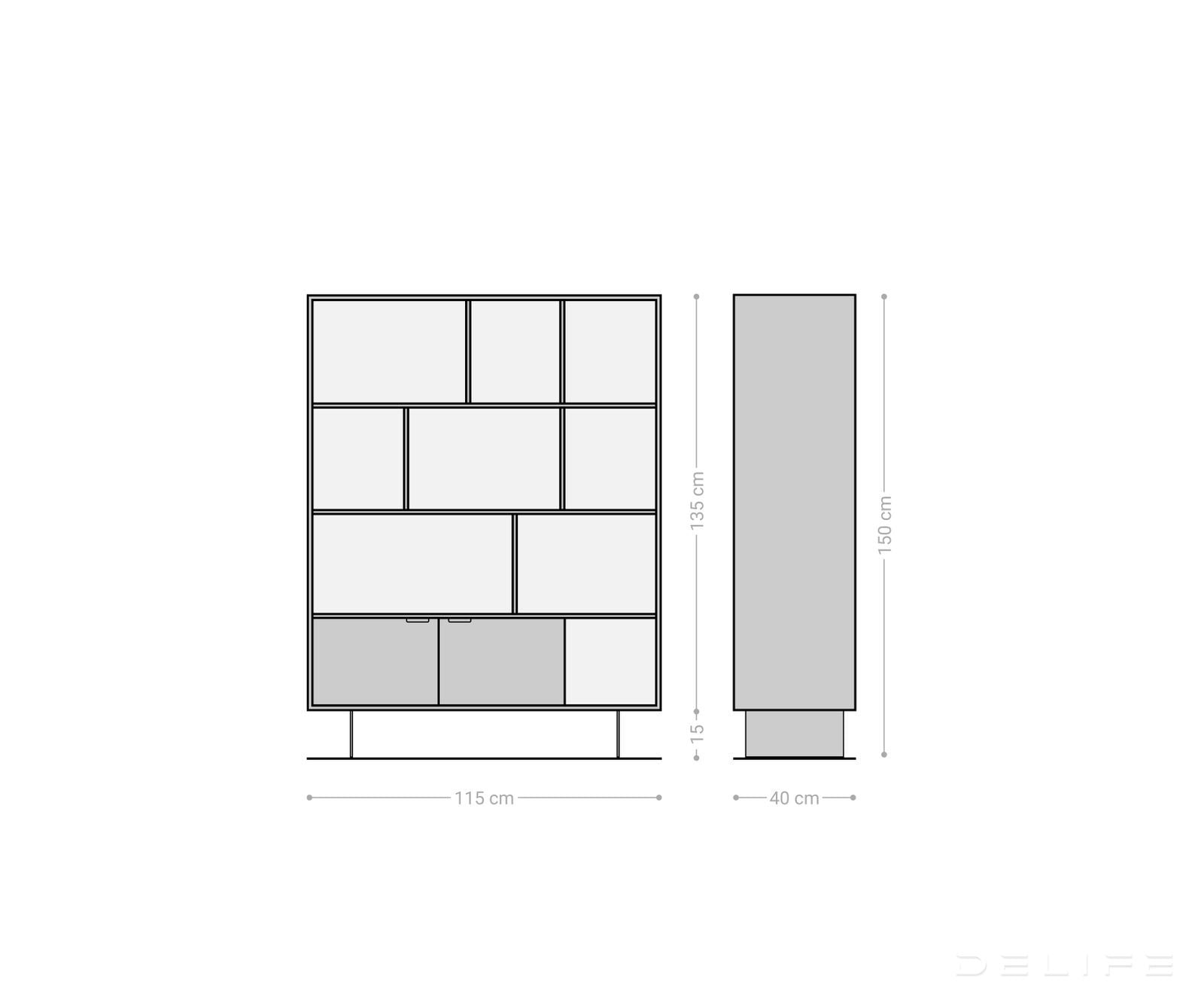 Visoka komoda Teele, Material: Akacija