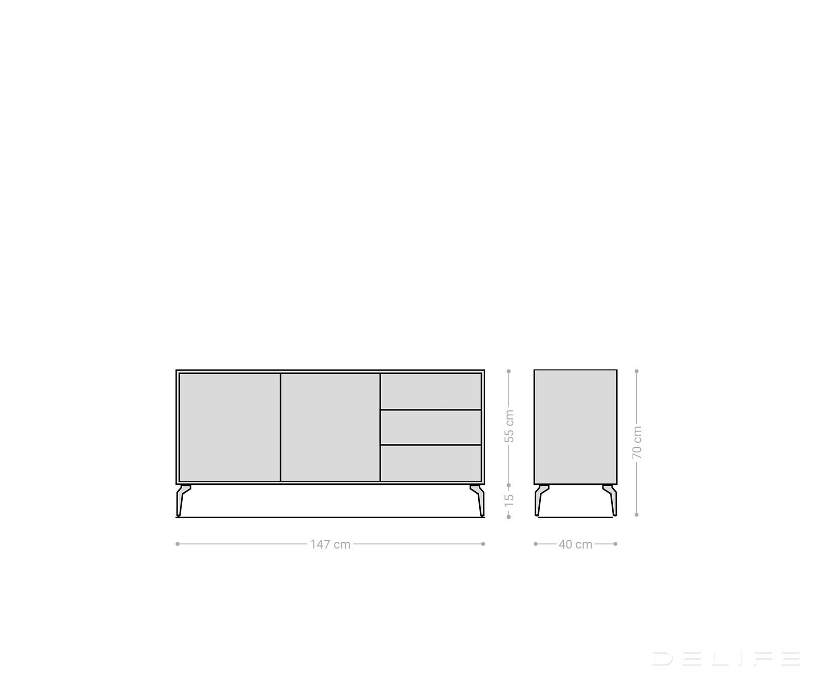 Predalnik Cleo, Material: Akacija