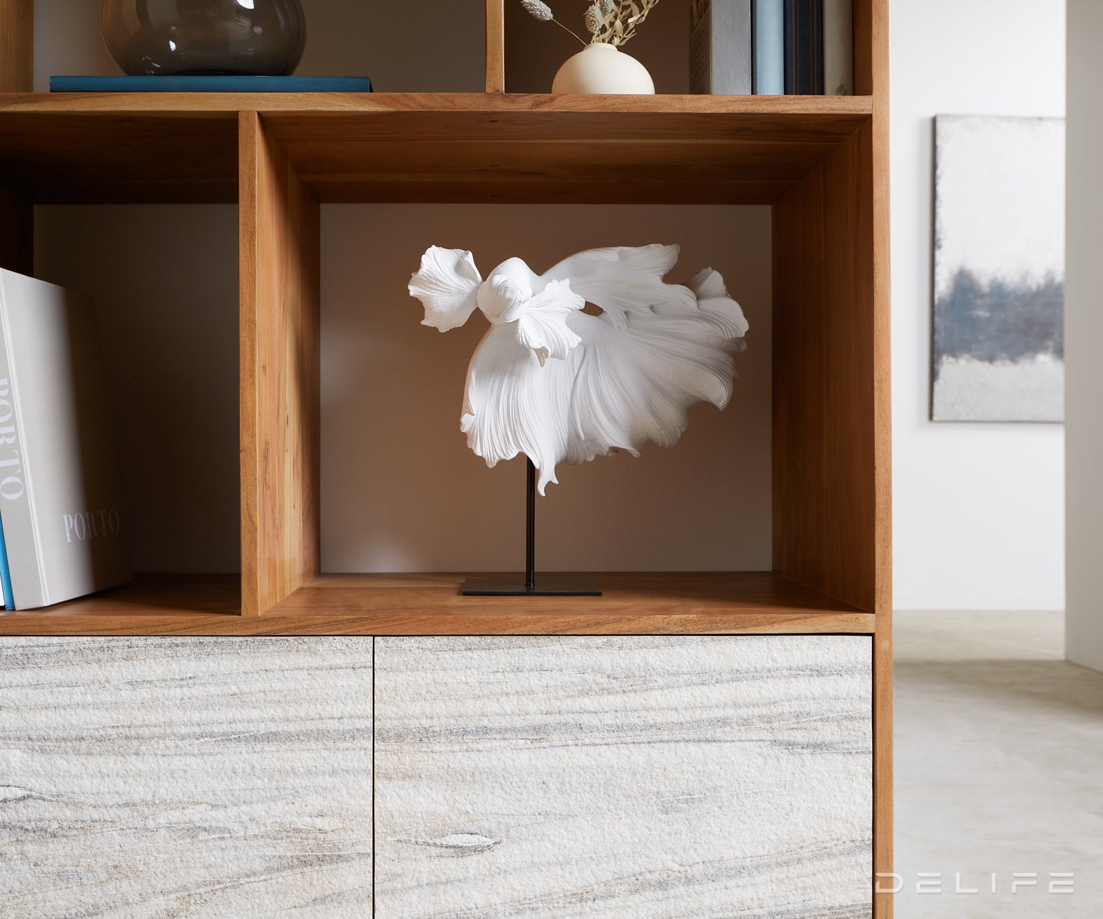 Visoka komoda Kleo, Material: Akacija