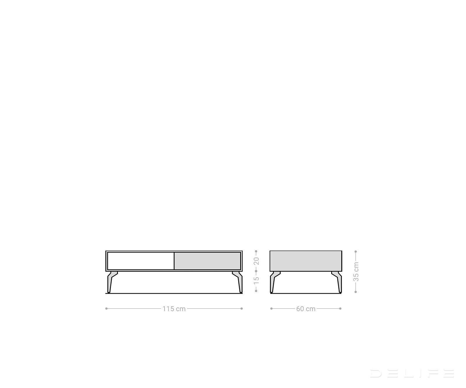 Klubska mizica Kleo, Material: Akacija