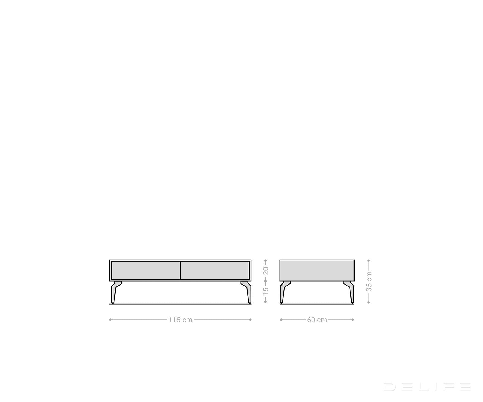 Klubska mizica Kleo, Material: Akacija