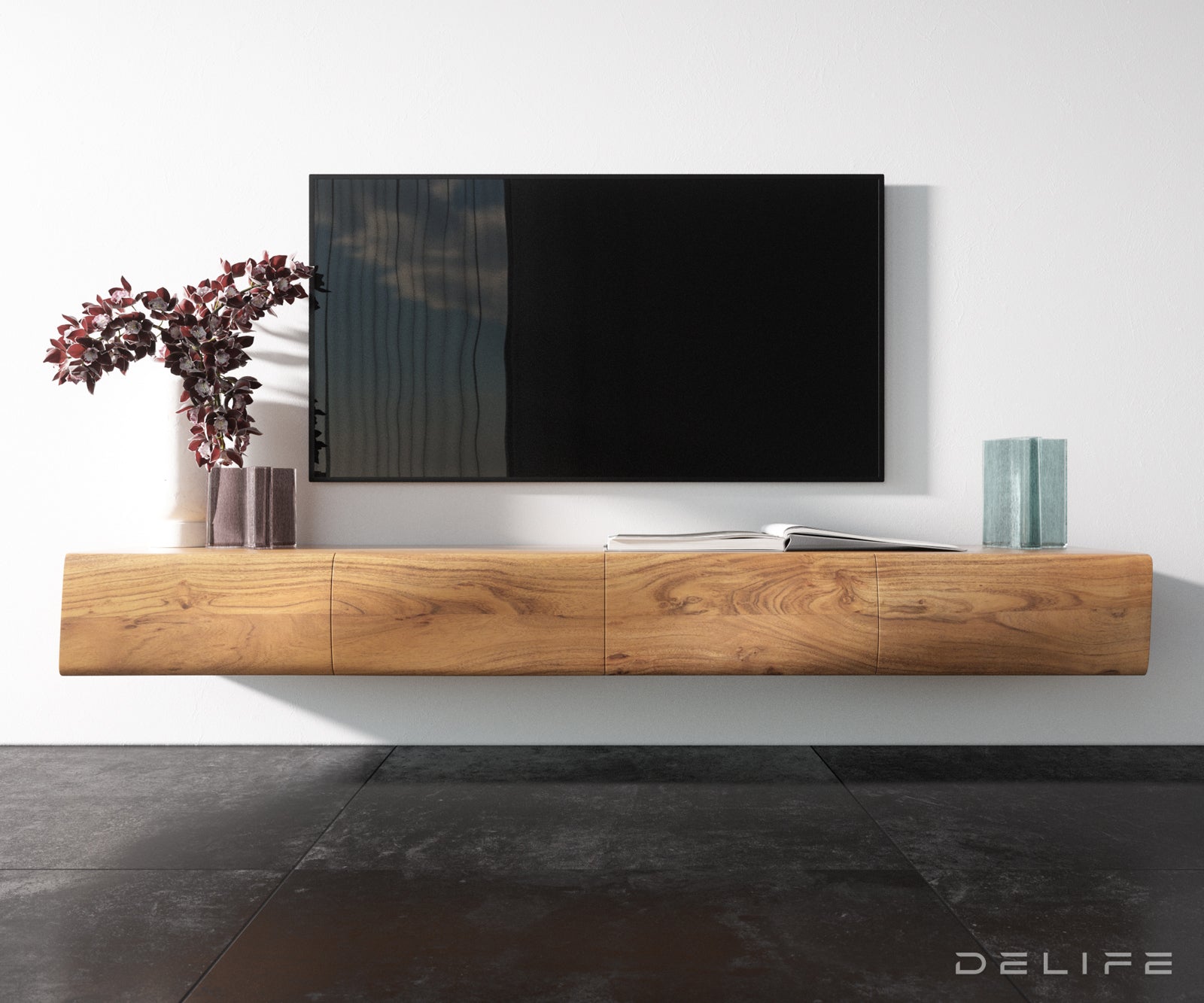 Nova komoda Live Edge, material: akacija