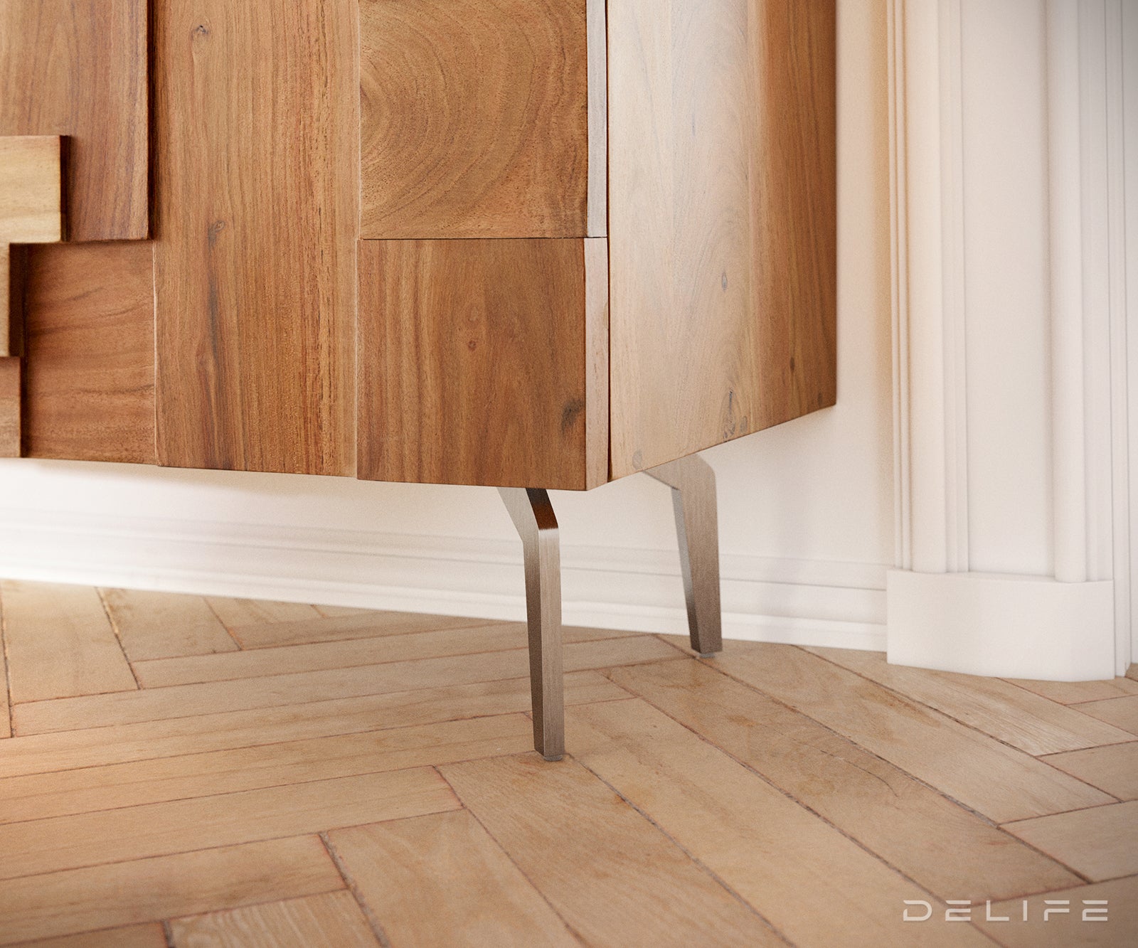 Komoda s predalnikom, 175x40cm, Material: Akacija