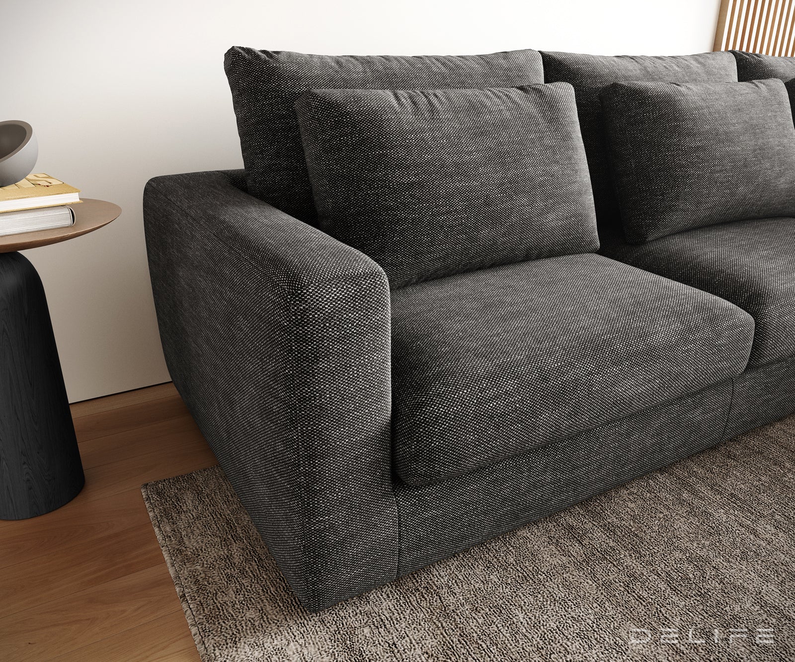 Kotna sedežna garnitura Isla 331x226cm, Material: Šenil