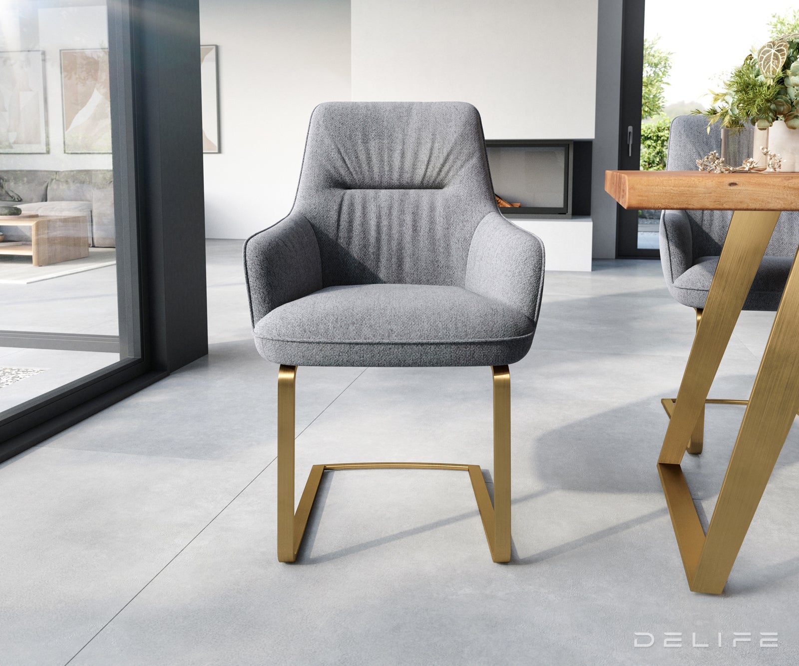 Jedilni stol Zelia, Material: Strukturirana tkanina 