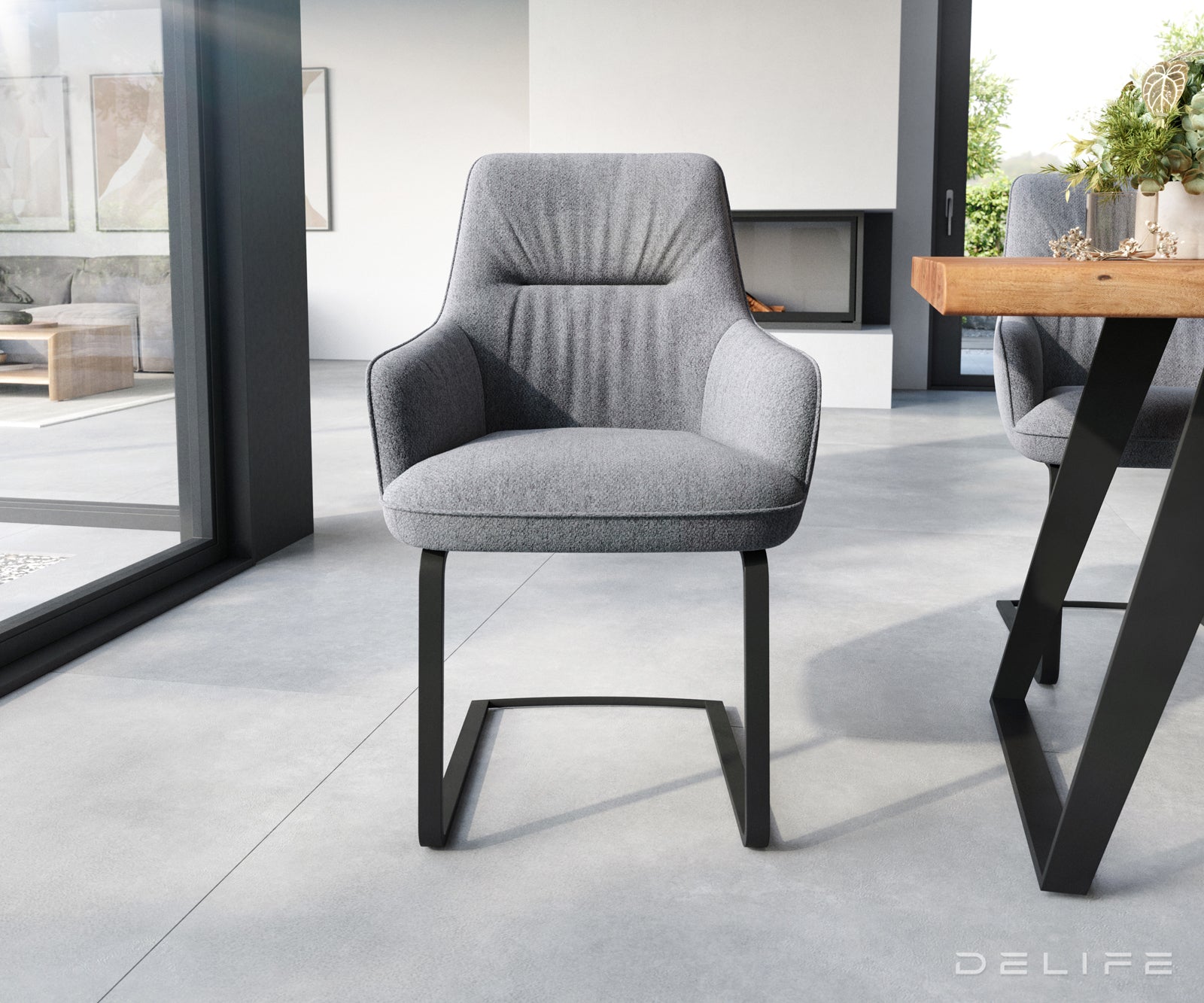 Jedilni stol Zelia, Material: Strukturirana tkanina 