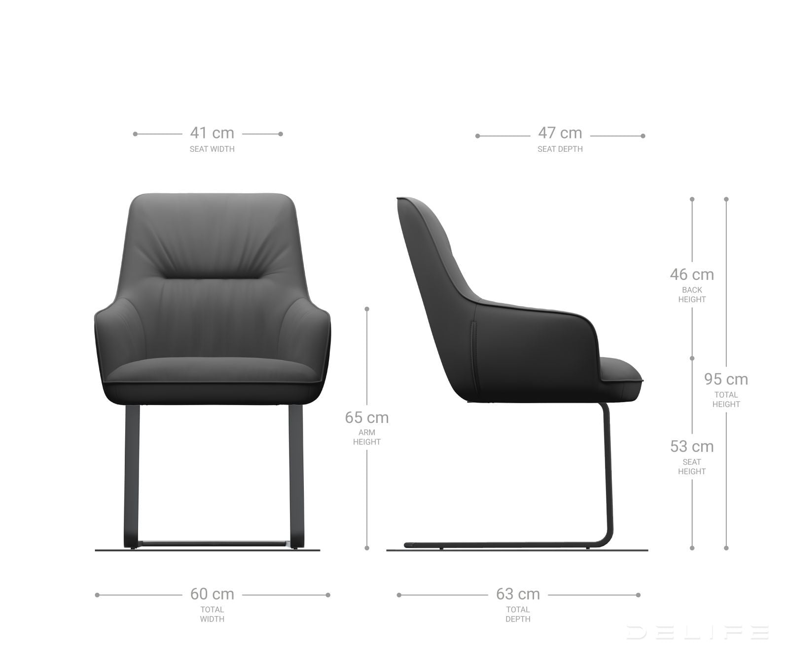 Jedilni stol Zelia, Material: Strukturirana tkanina 