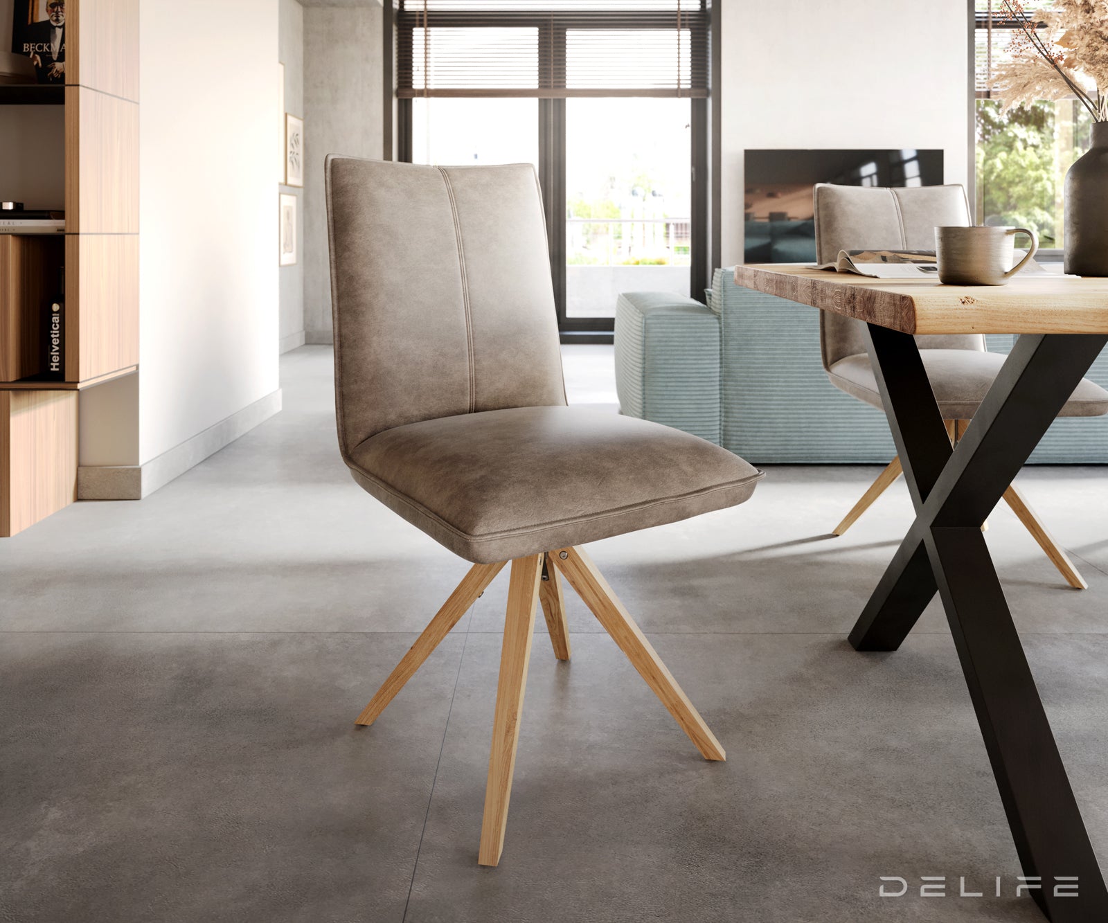 Jedilni stol Lelio, Material: Mikrofibra