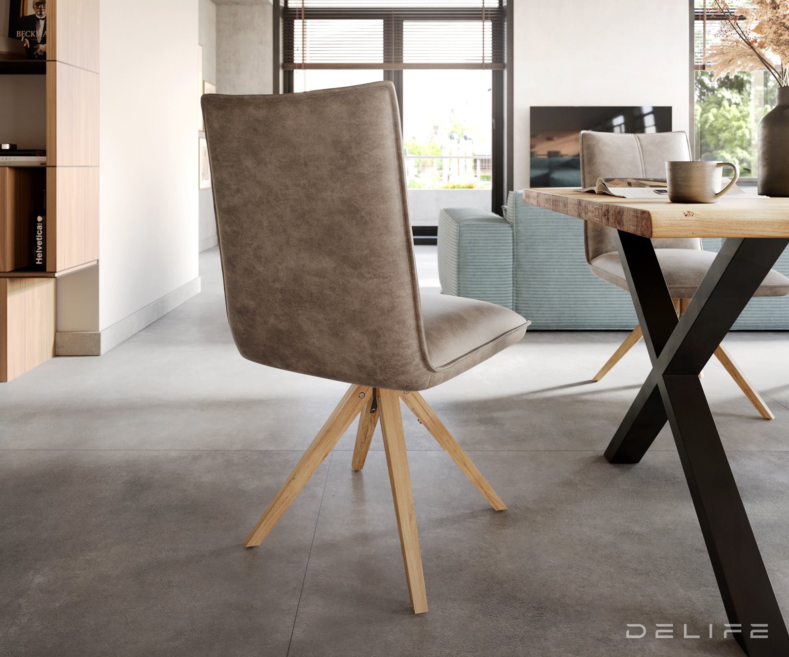 Jedilni stol Lelio, Material: Mikrofibra