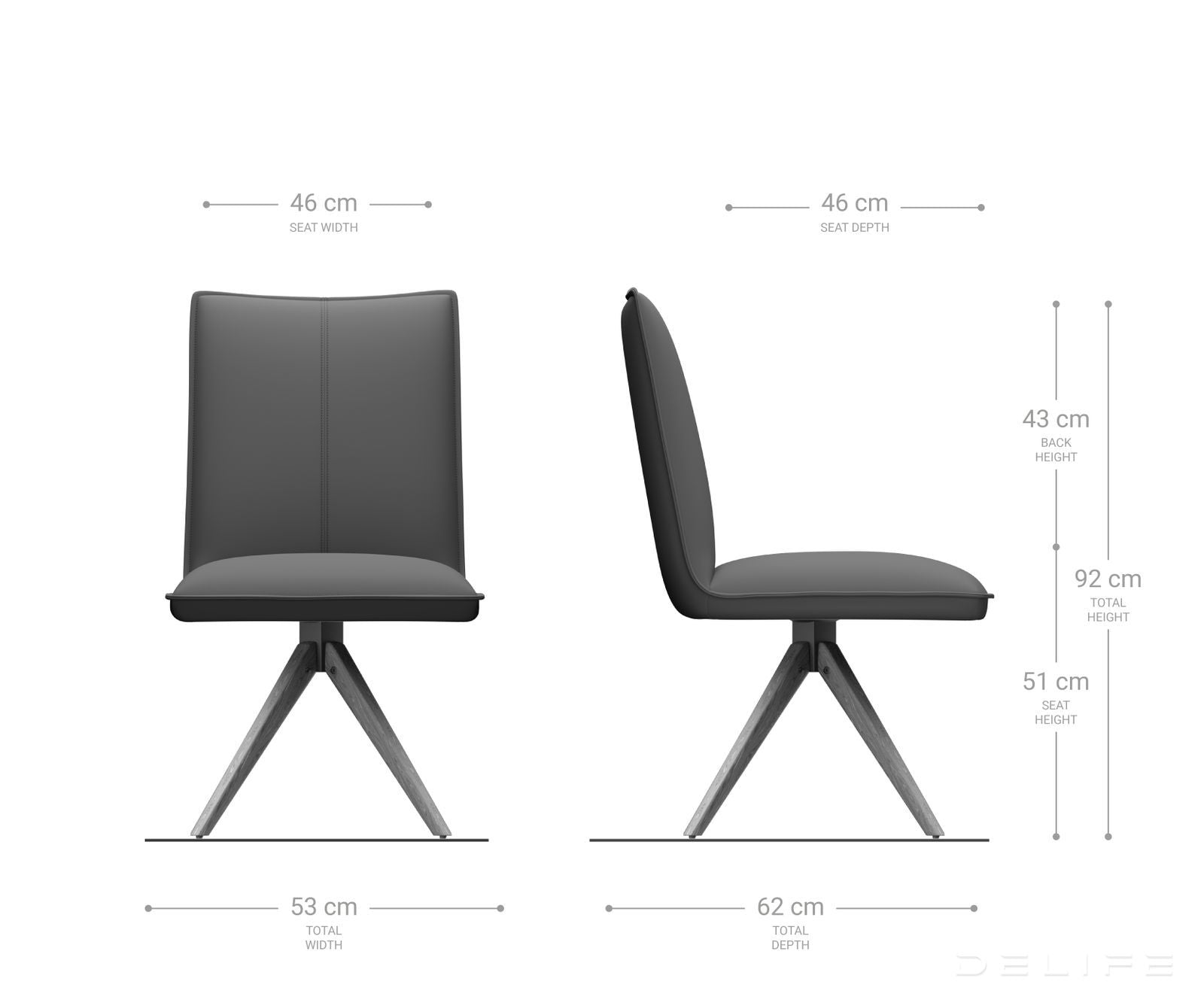 Jedilni stol Lelio, Material: Mikrofibra