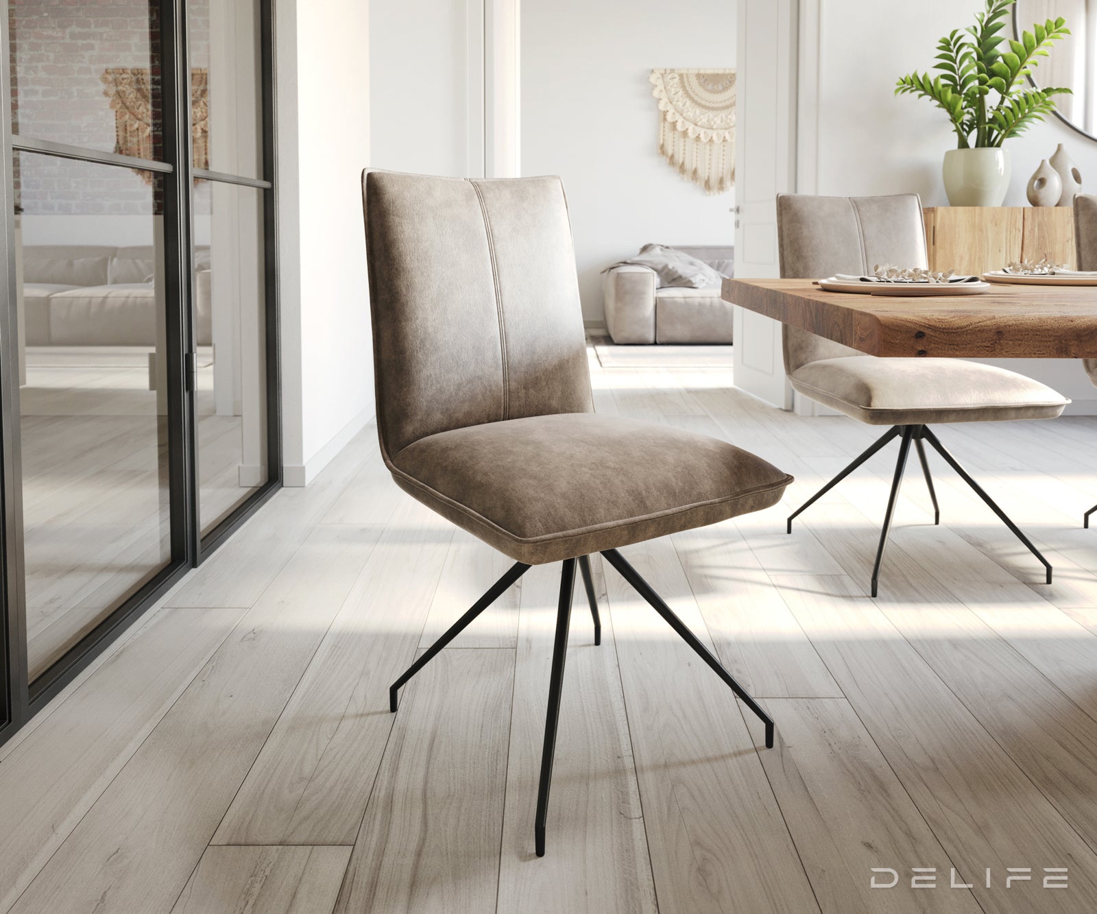 Jedilni stol Lelio, Material: Mikrofibra