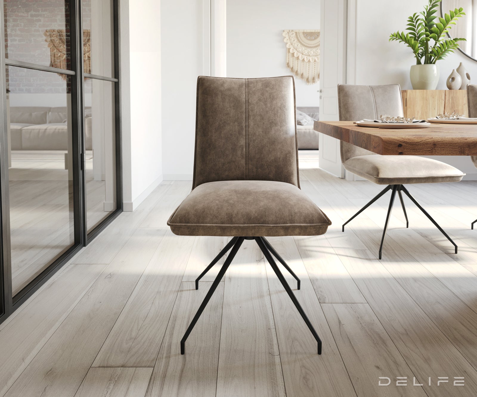 Jedilni stol Lelio, Material: Mikrofibra