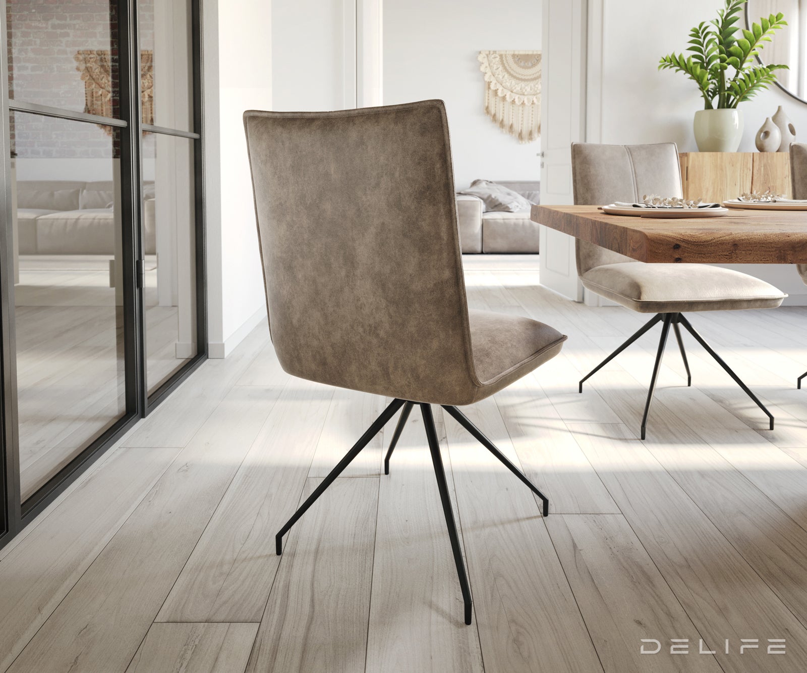 Jedilni stol Lelio, Material: Mikrofibra