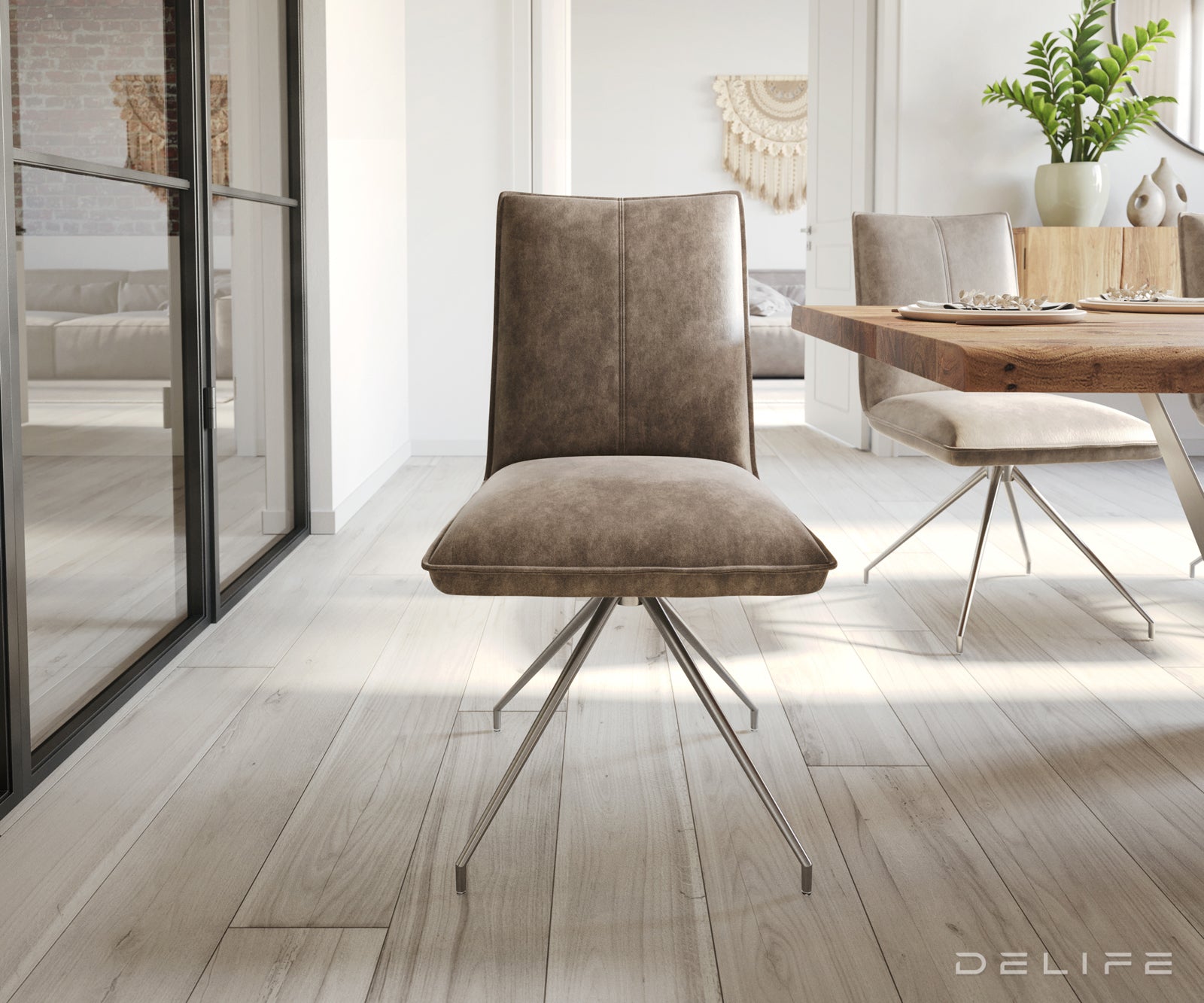 Jedilni stol Lelio, Material: Mikrofibra