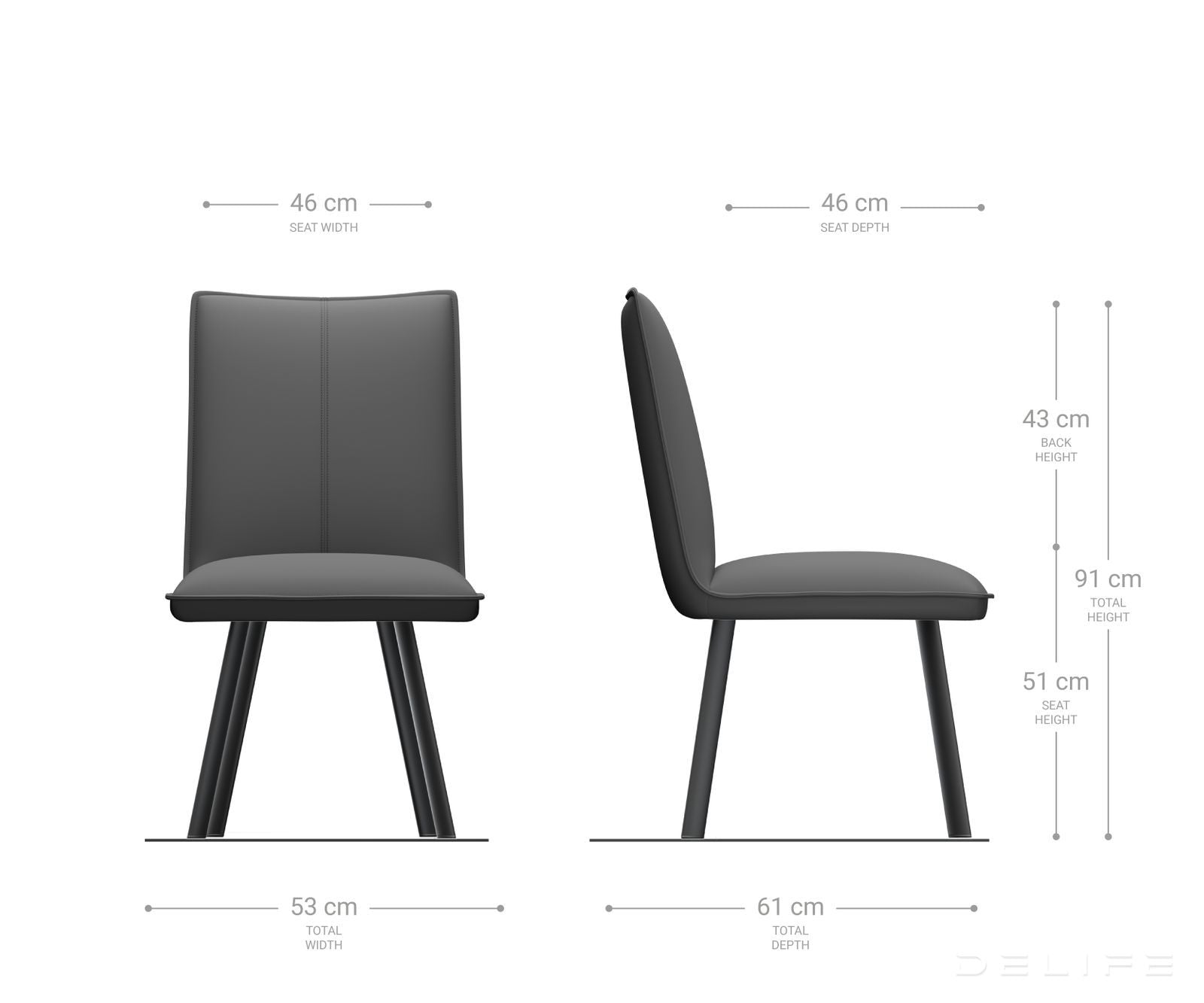 Jedilni stol Lelio, Material: Mikrofibra