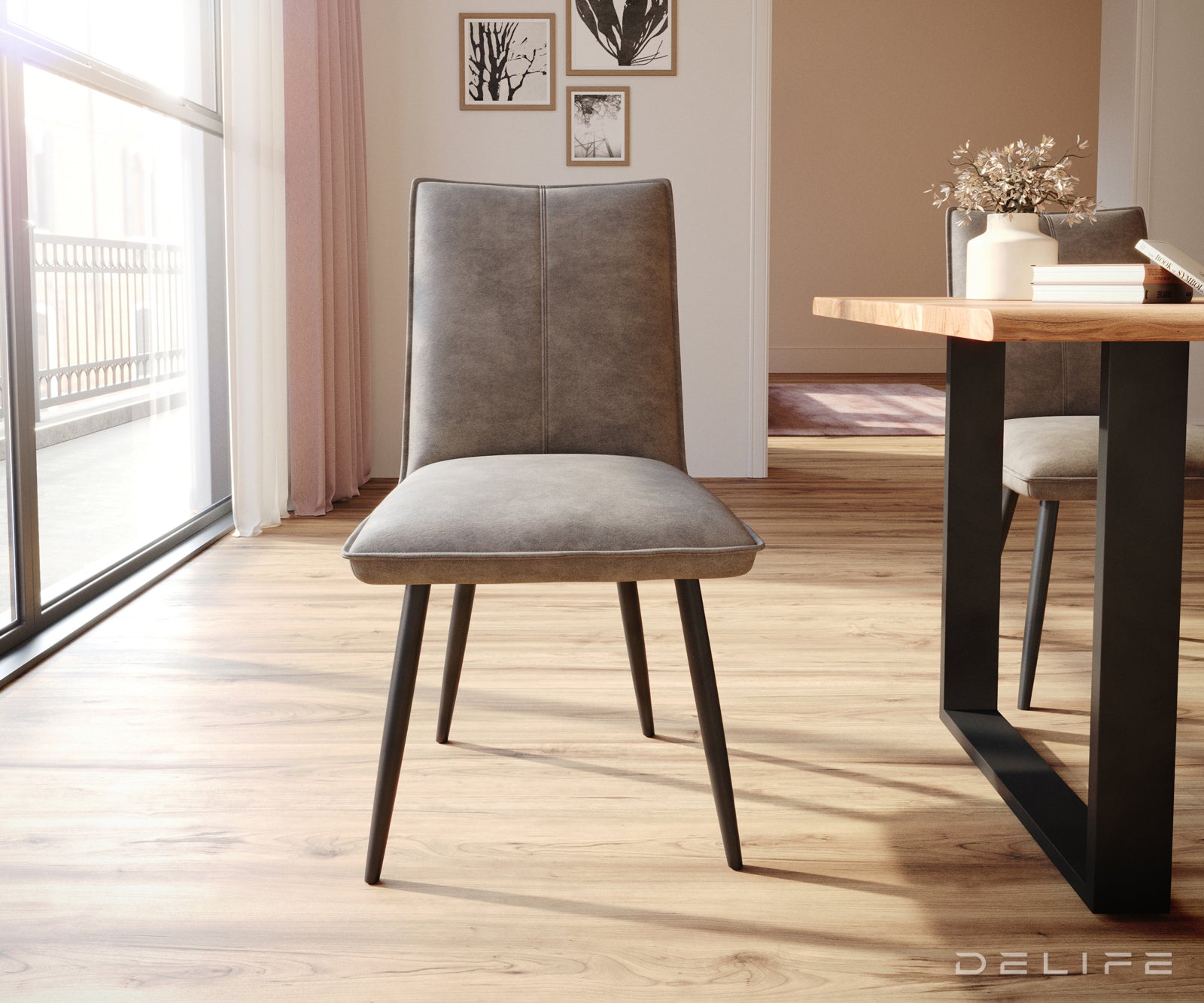 Jedilni stol Lelio, Material: Mikrofibra