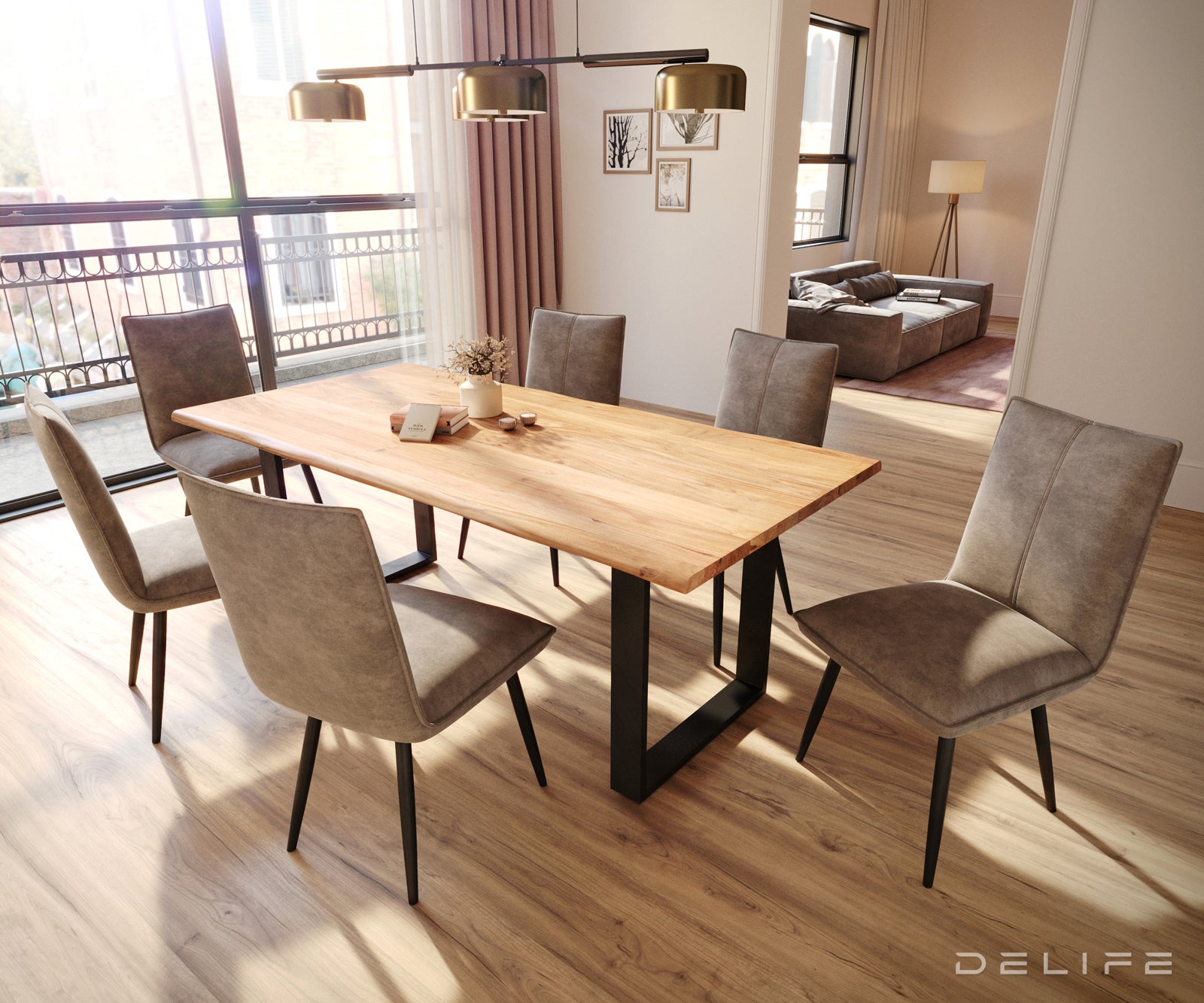 Jedilni stol Lelio, Material: Mikrofibra