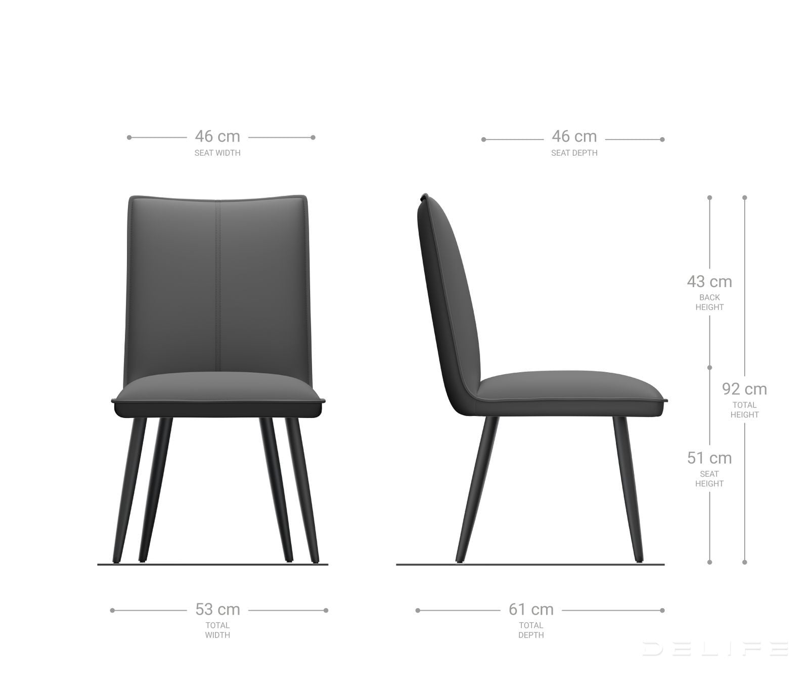 Jedilni stol Lelio, Material: Mikrofibra